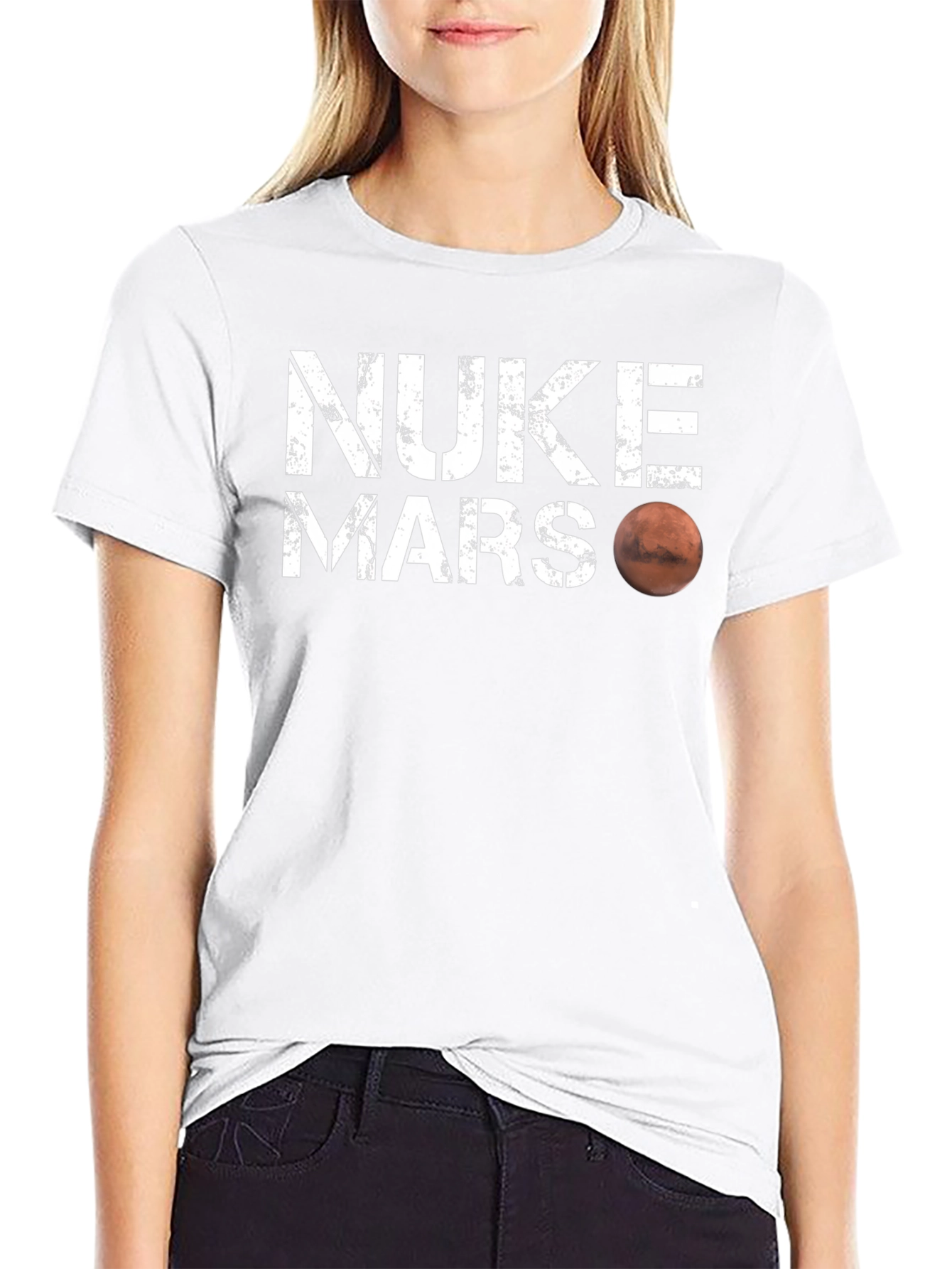 Nuke Mars Graphic T-Shirt - Sci-Fi Humor Tee