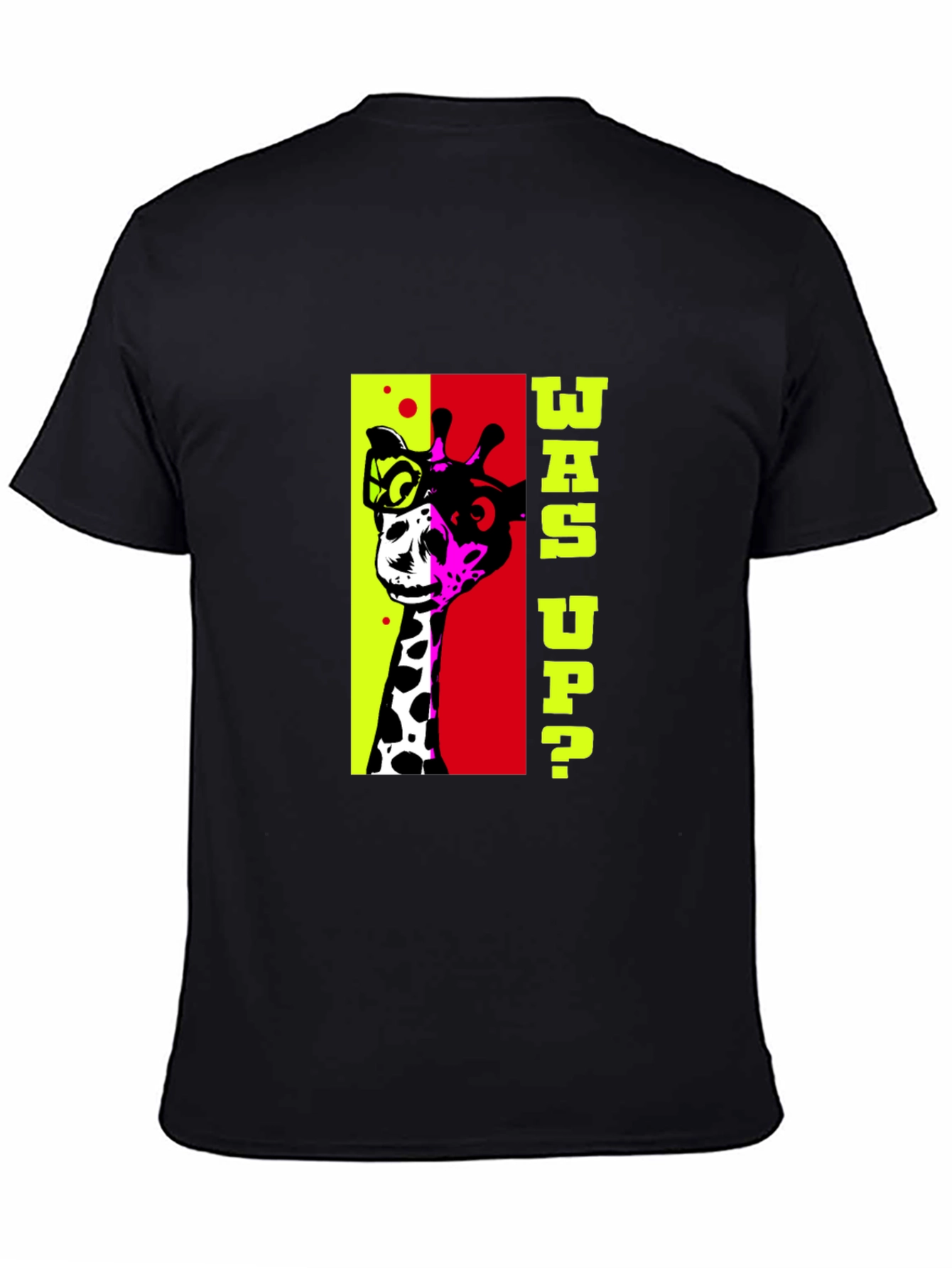 Cool Giraffe Graphic Tee - Mens Black T-Shirt