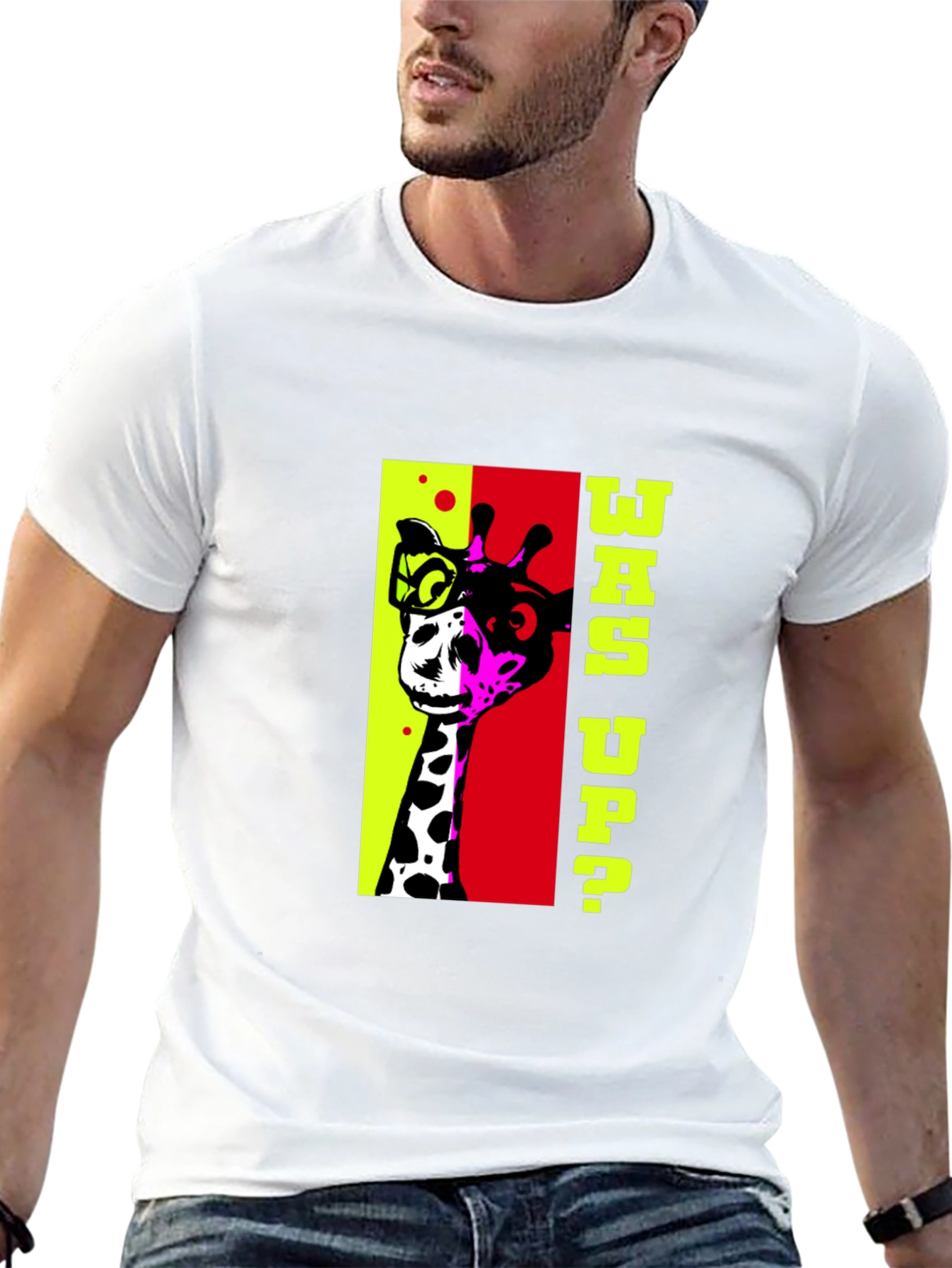 Cool Giraffe Graphic Tee - Mens Black T-Shirt