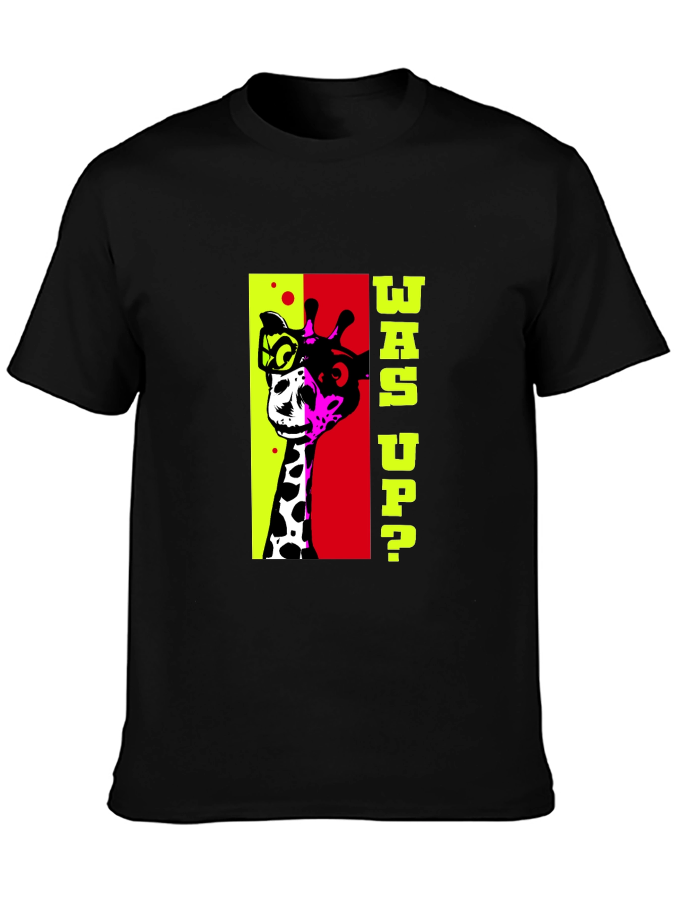 Cool Giraffe Graphic Tee - Mens Black T-Shirt