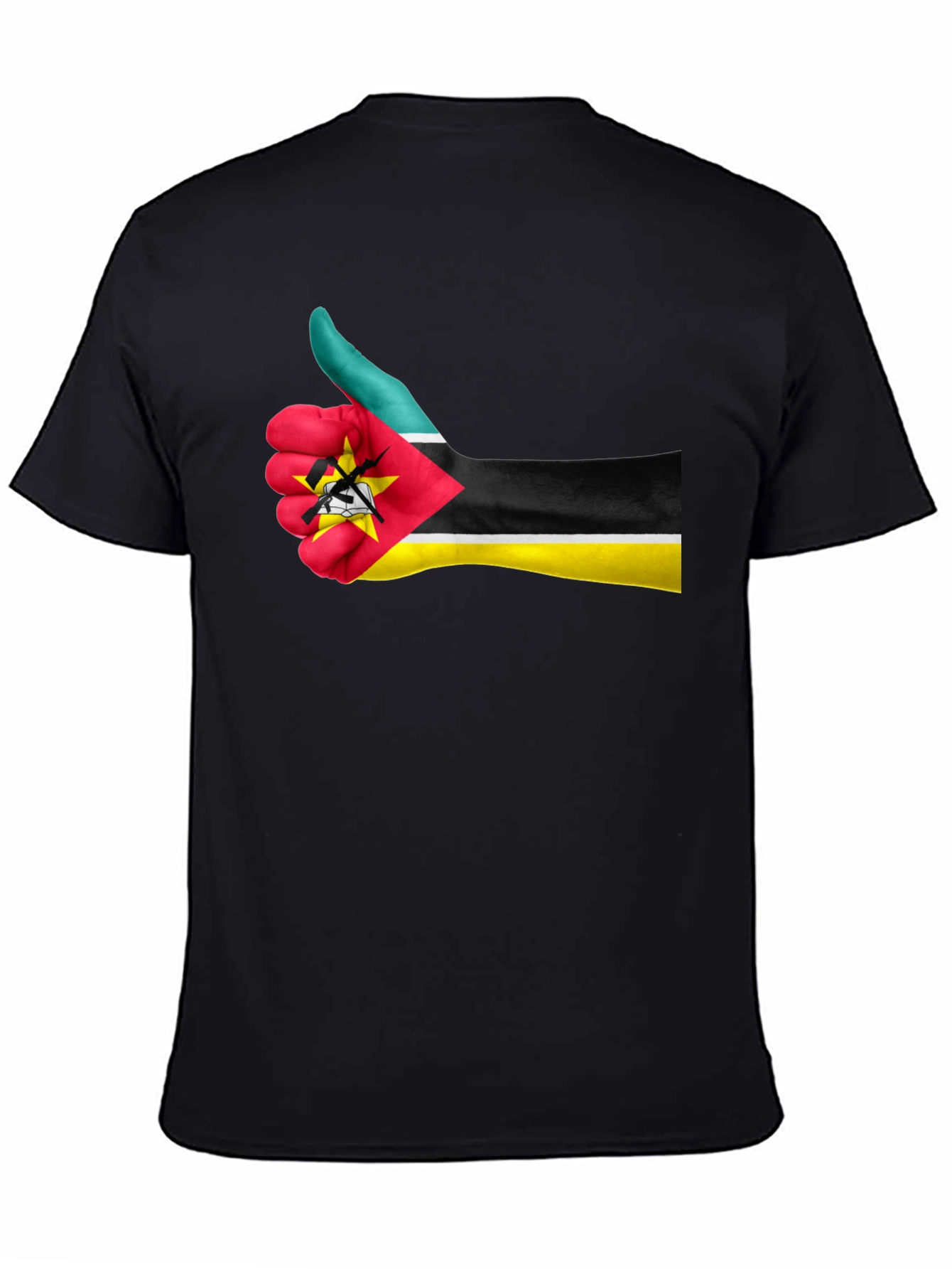 Mozambique Flag Thumb Up Graphic T-Shirt