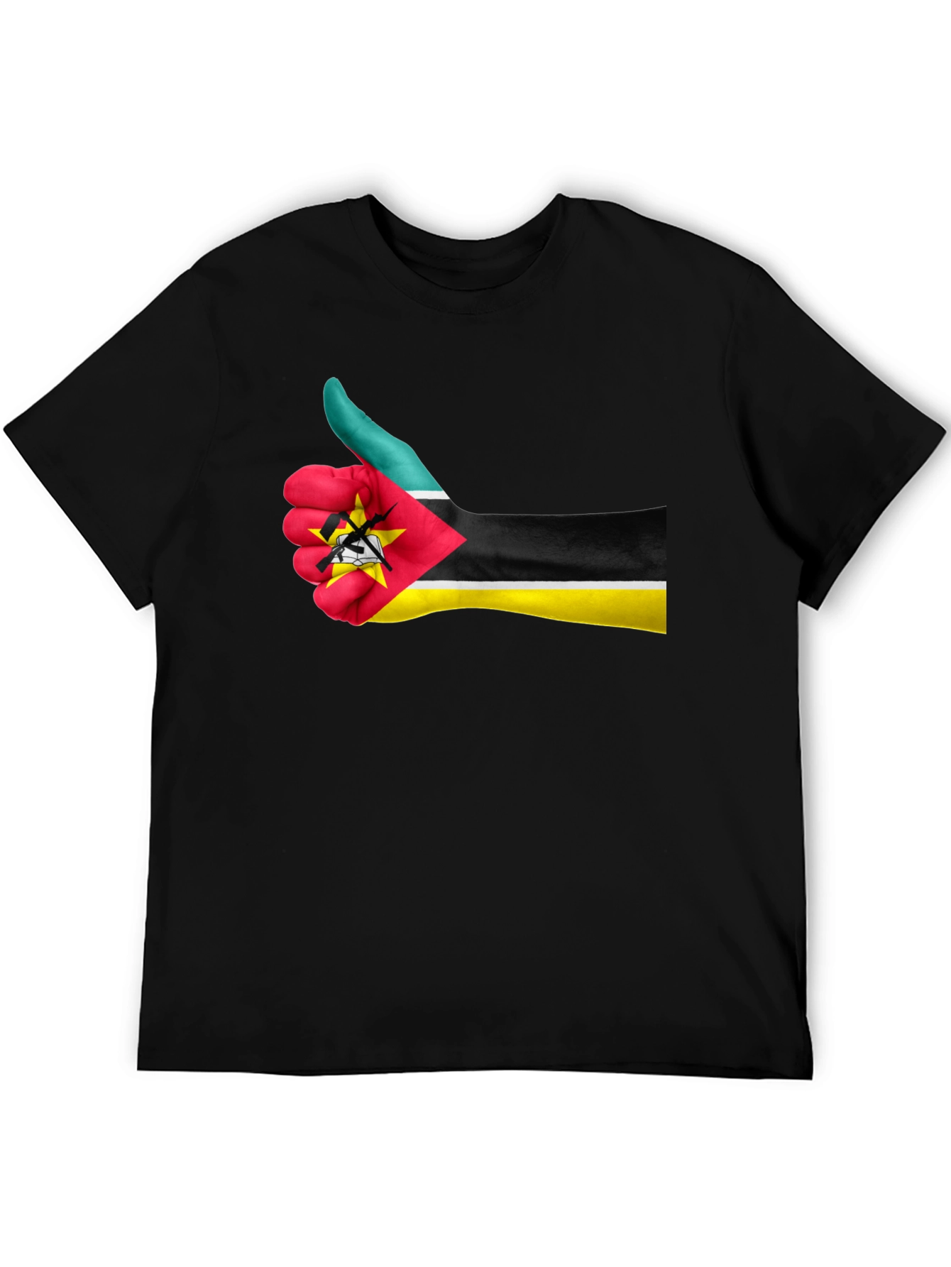 Mozambique Flag Thumb Up Graphic T-Shirt