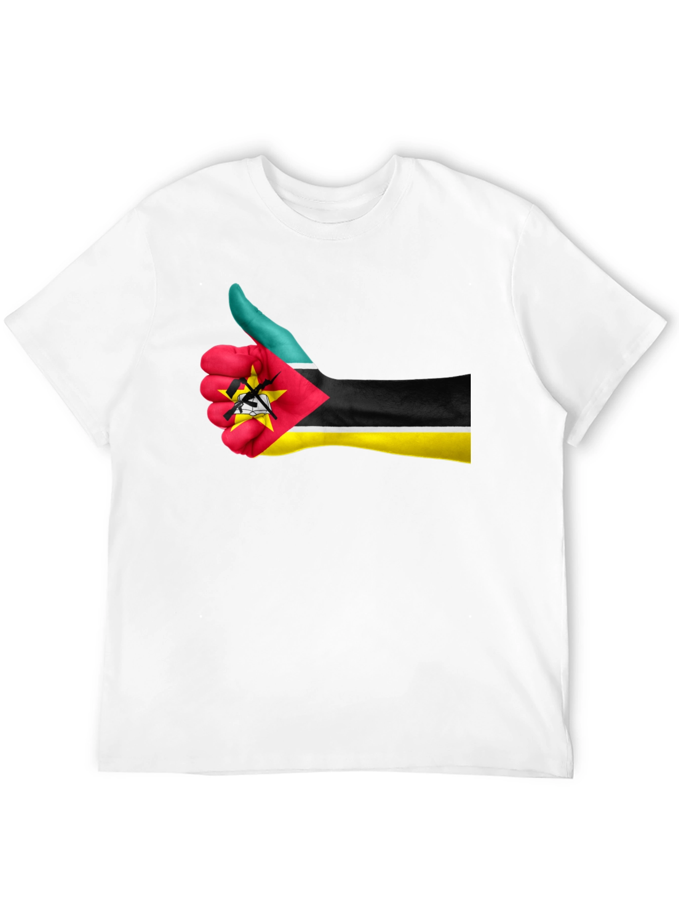 Mozambique Flag Thumb Up Graphic T-Shirt