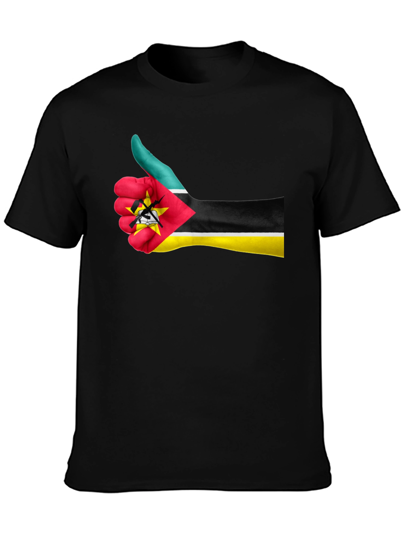 Mozambique Flag Thumb Up Graphic T-Shirt