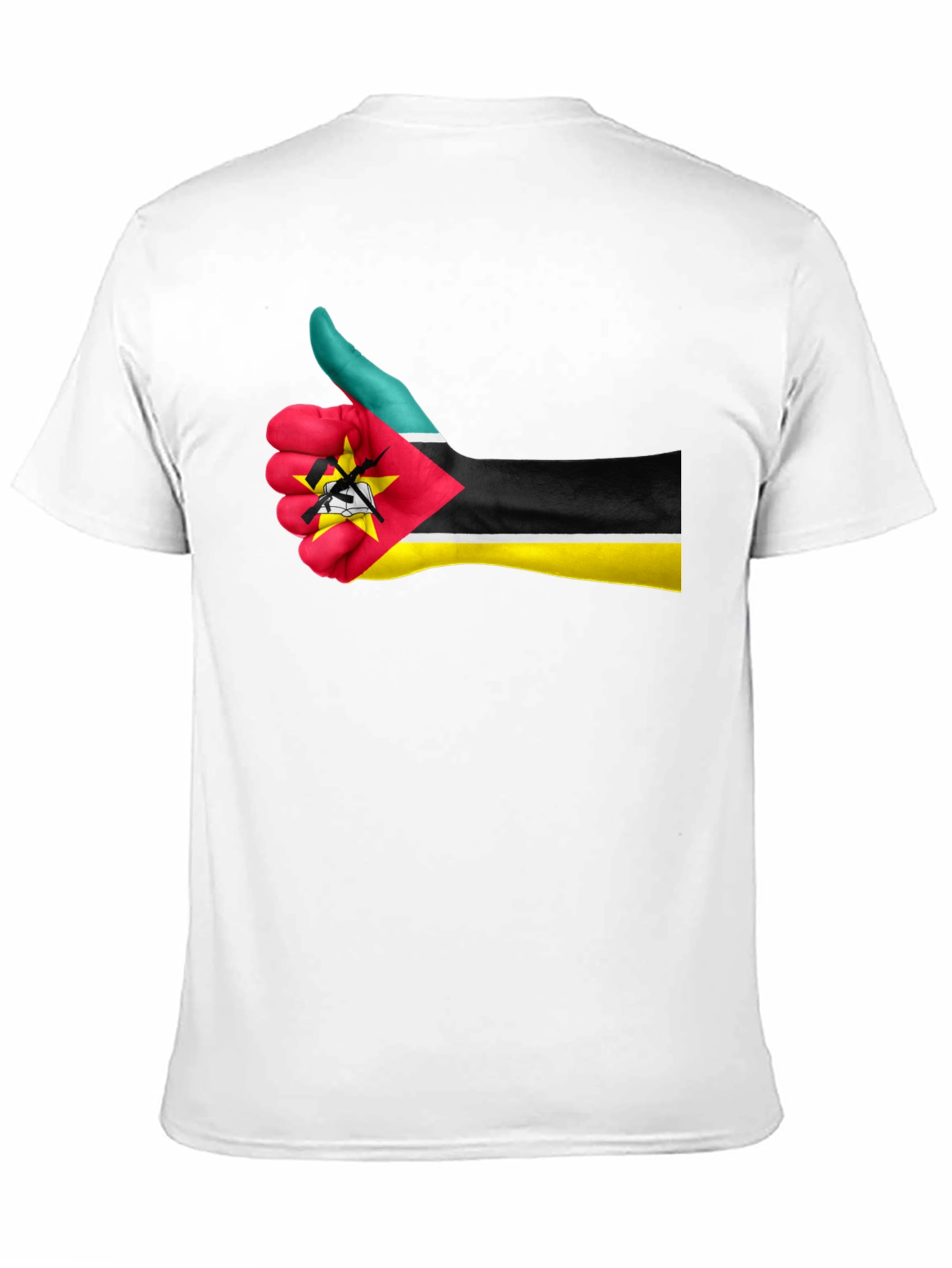 Mozambique Flag Thumb Up Graphic T-Shirt