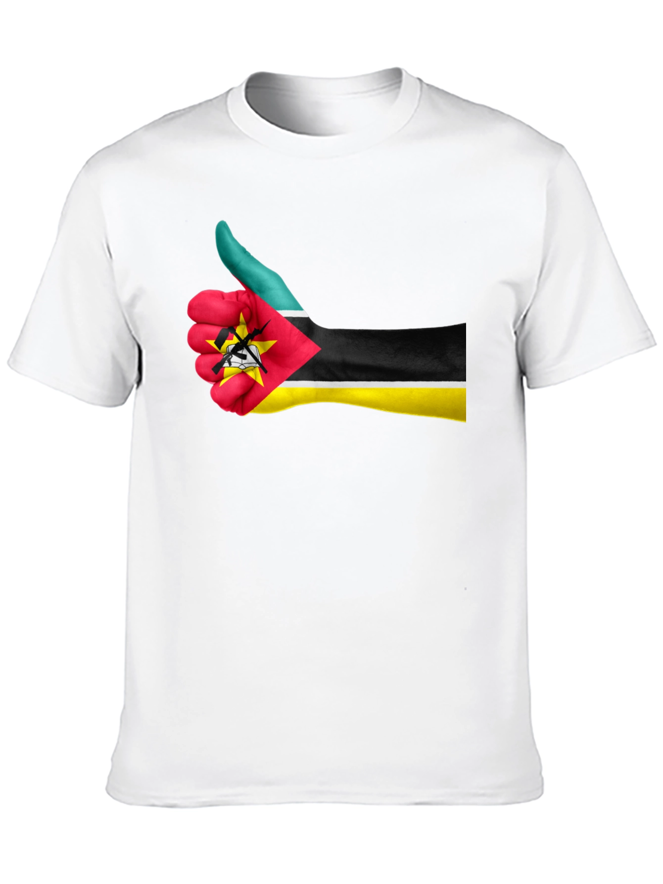 Mozambique Flag Thumb Up Graphic T-Shirt