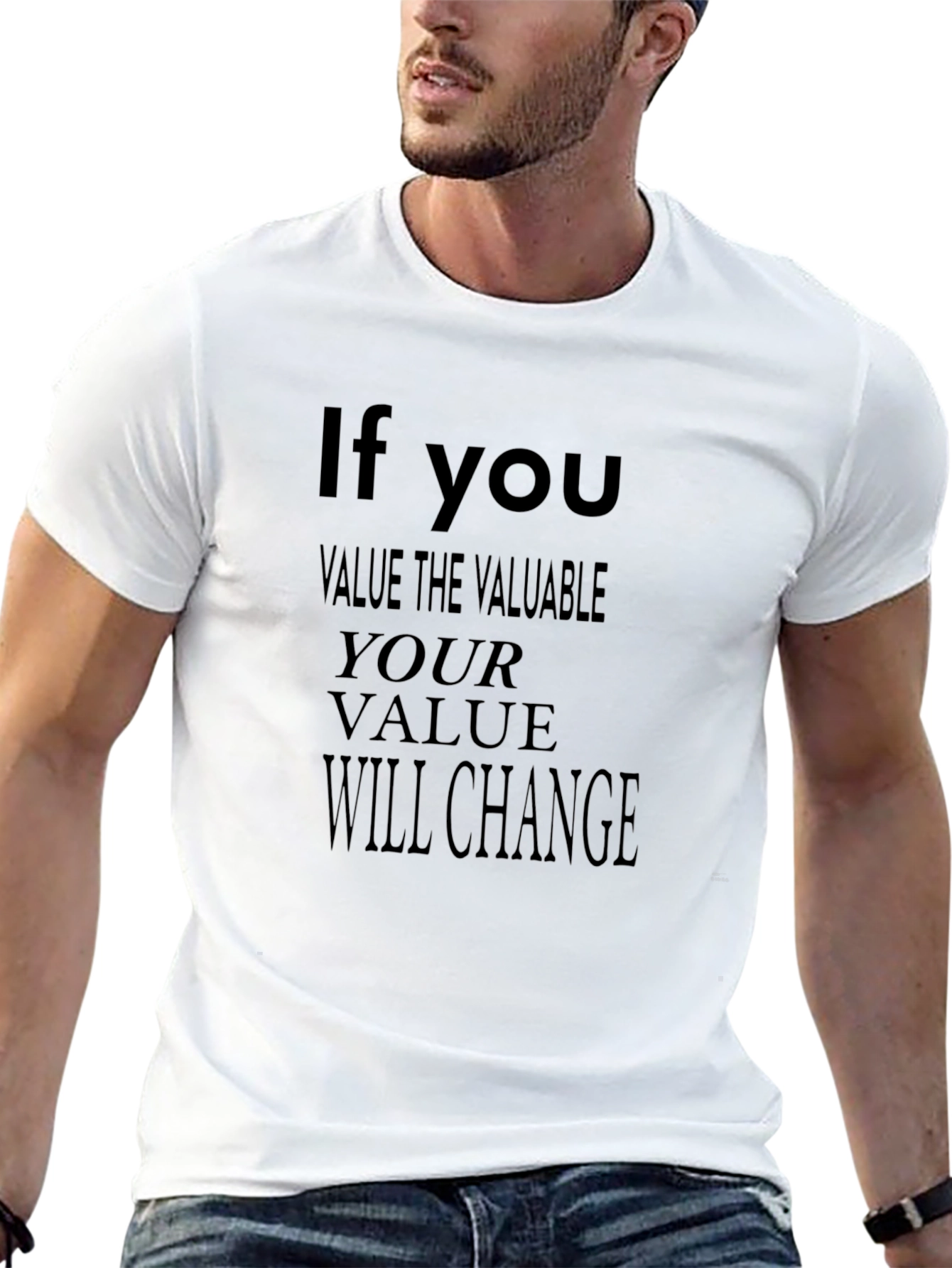 Value Motivational Black T-Shirt