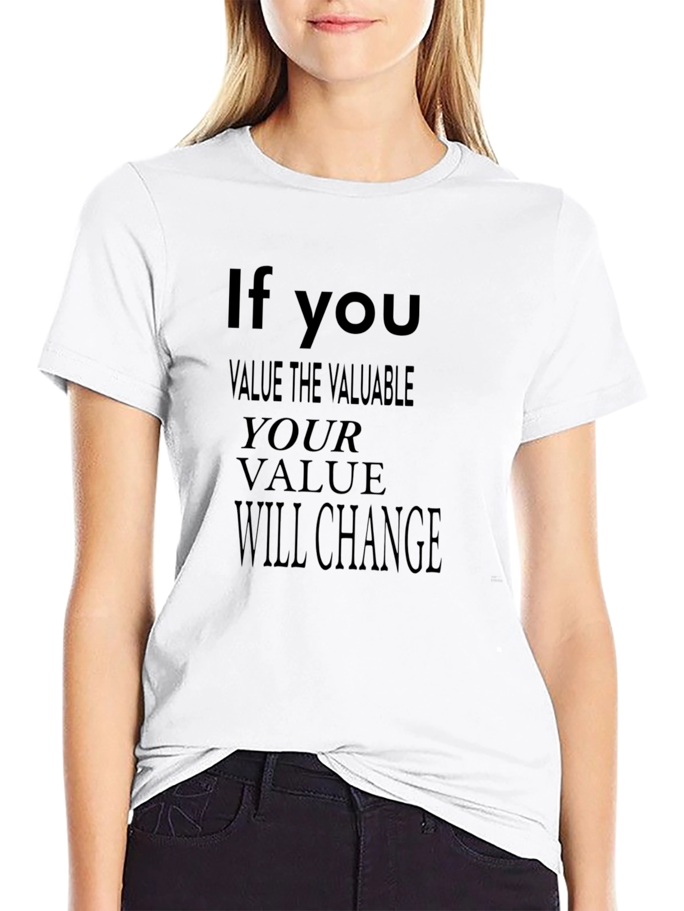 Value Motivational Black T-Shirt