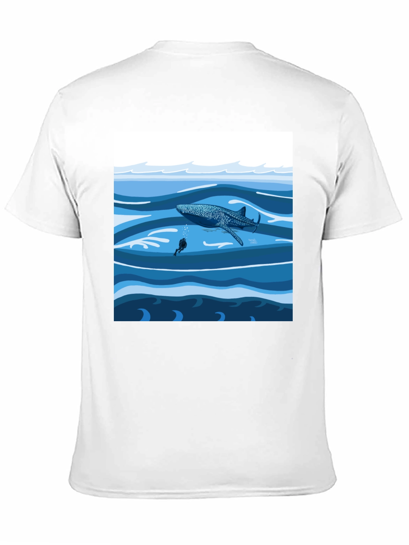 Whale Shark Diver Graphic Tee - Ocean Adventure Shirt