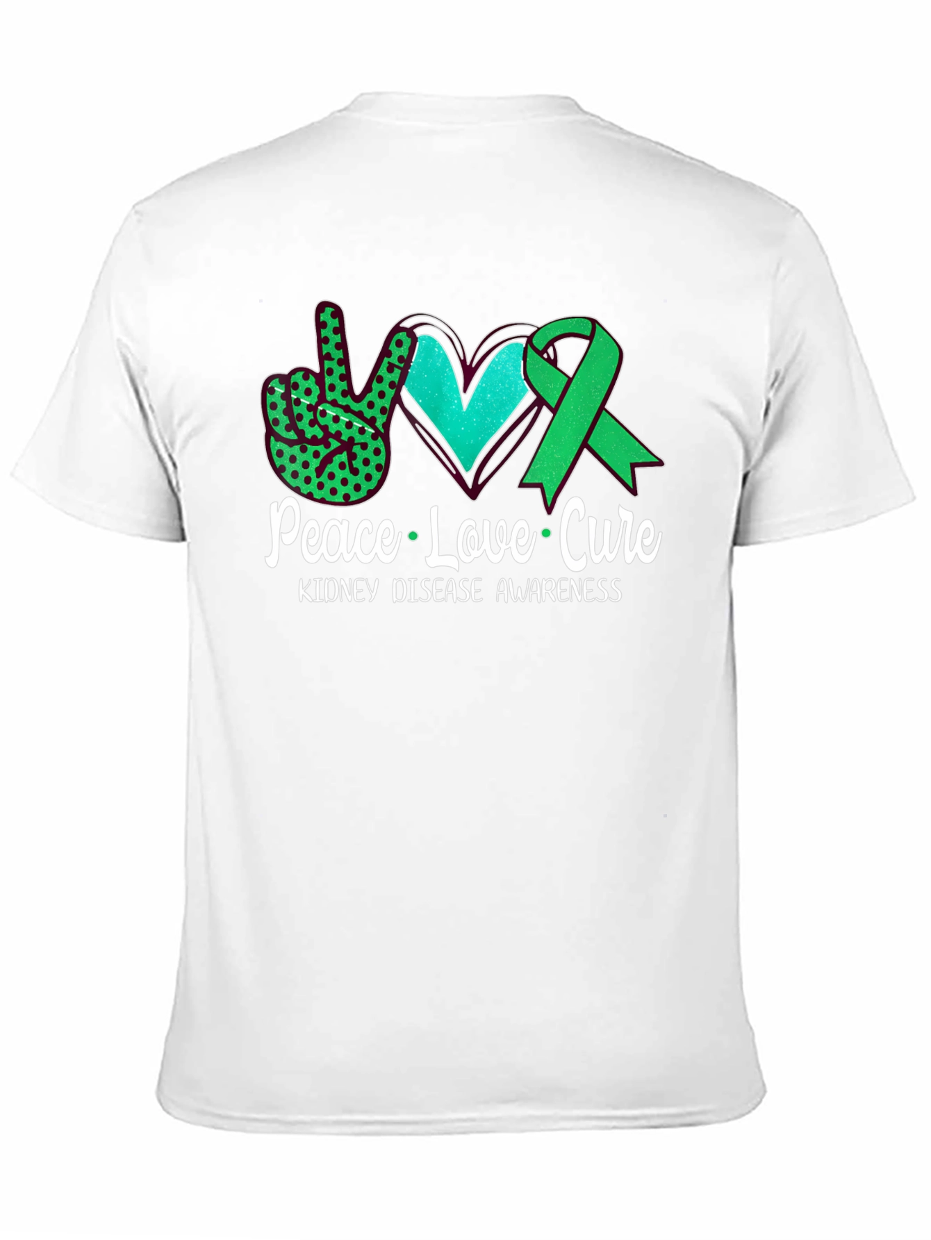 Peace Love Cure Kidney Disease Awareness T-Shirt