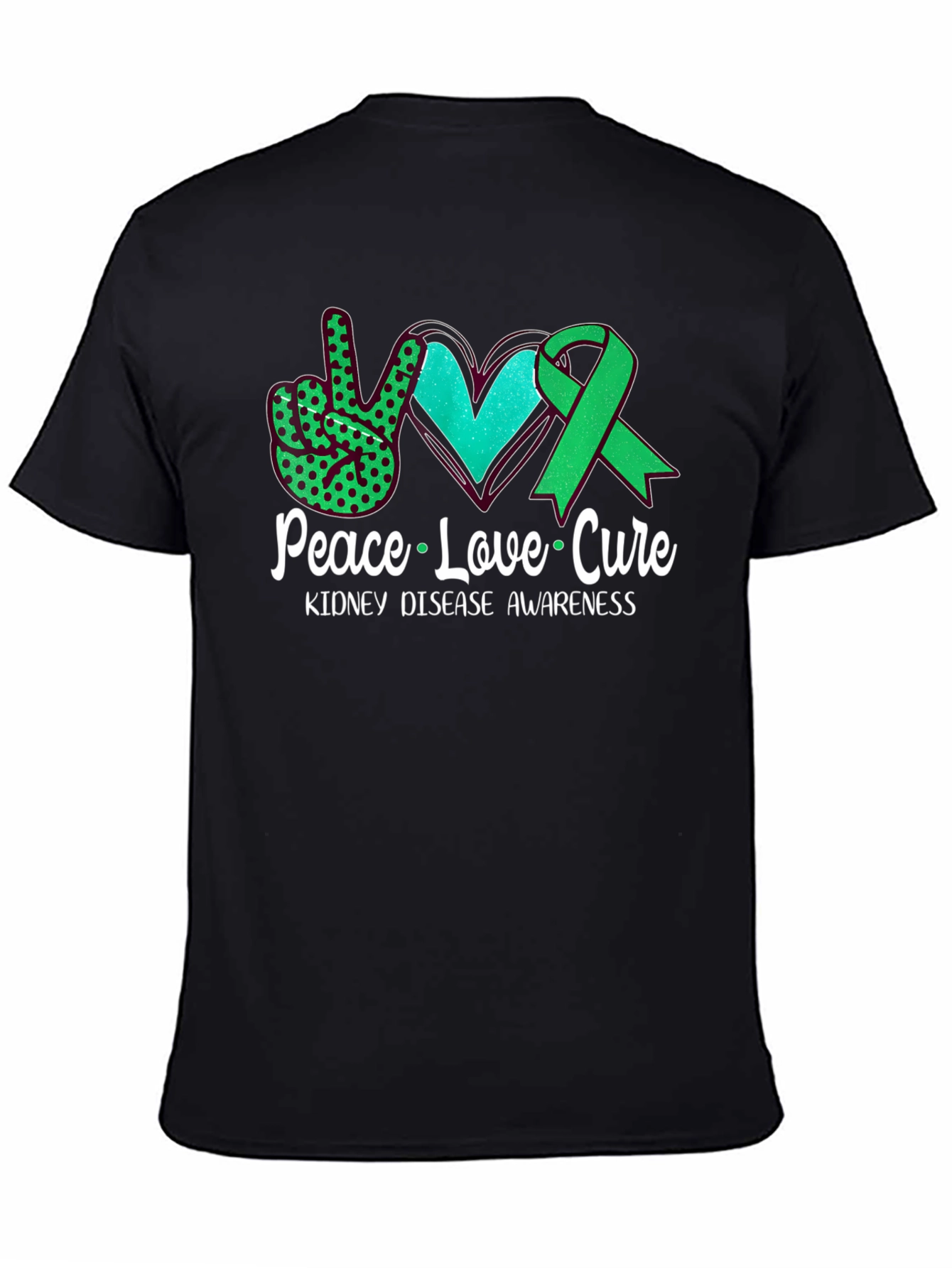 Peace Love Cure Kidney Disease Awareness T-Shirt