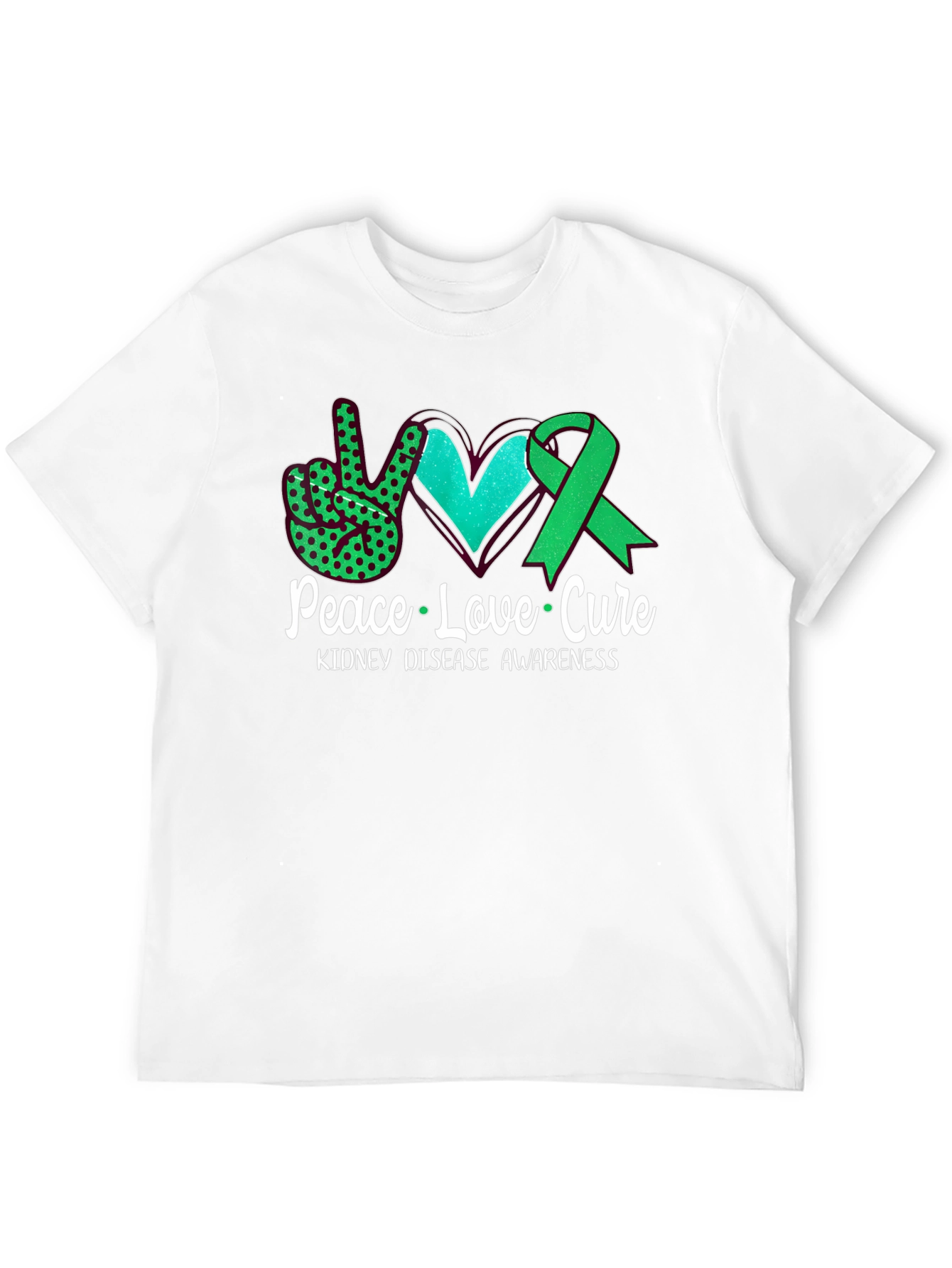 Peace Love Cure Kidney Disease Awareness T-Shirt