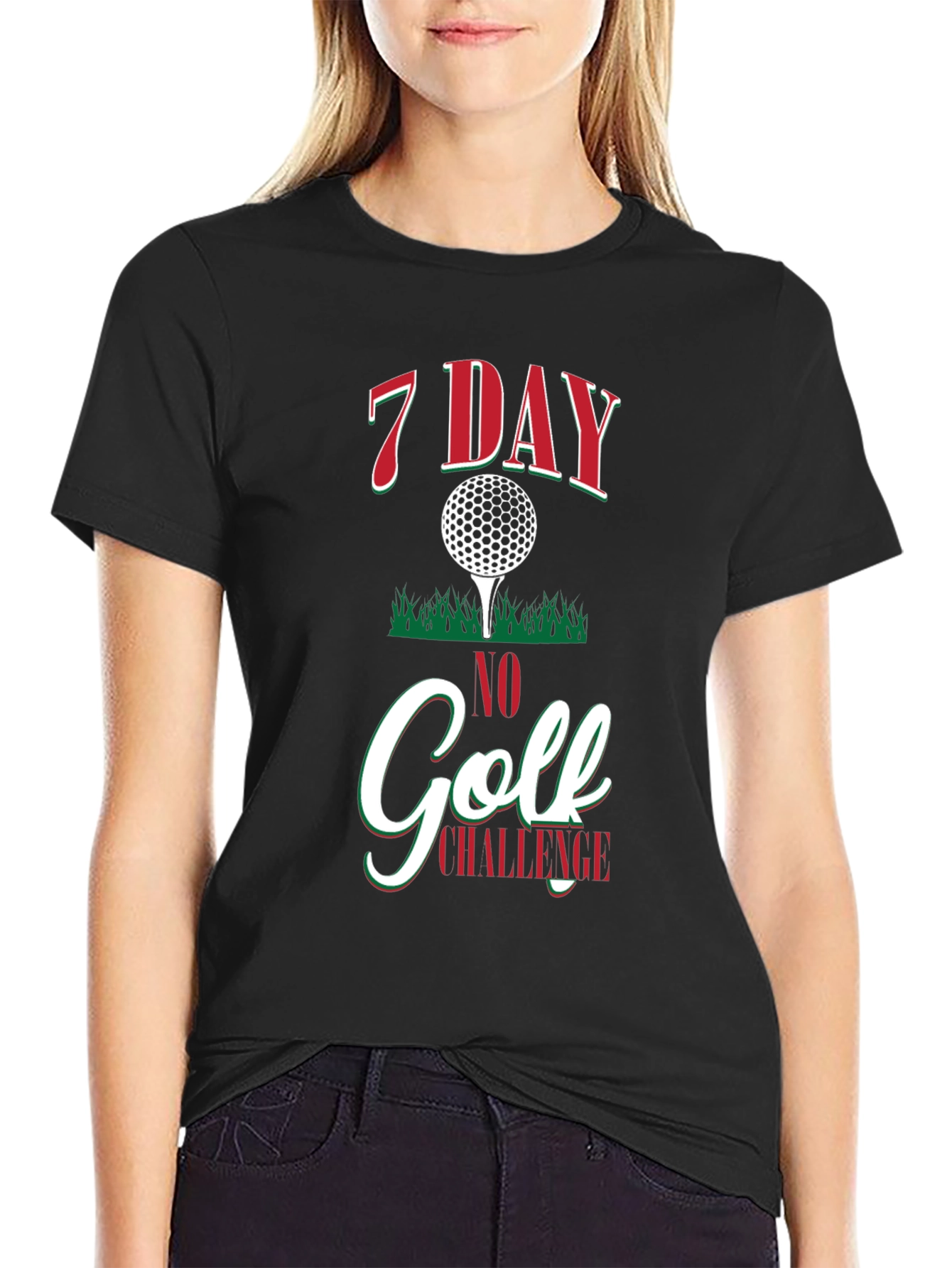 7 Day No Golf Challenge Graphic T-Shirt