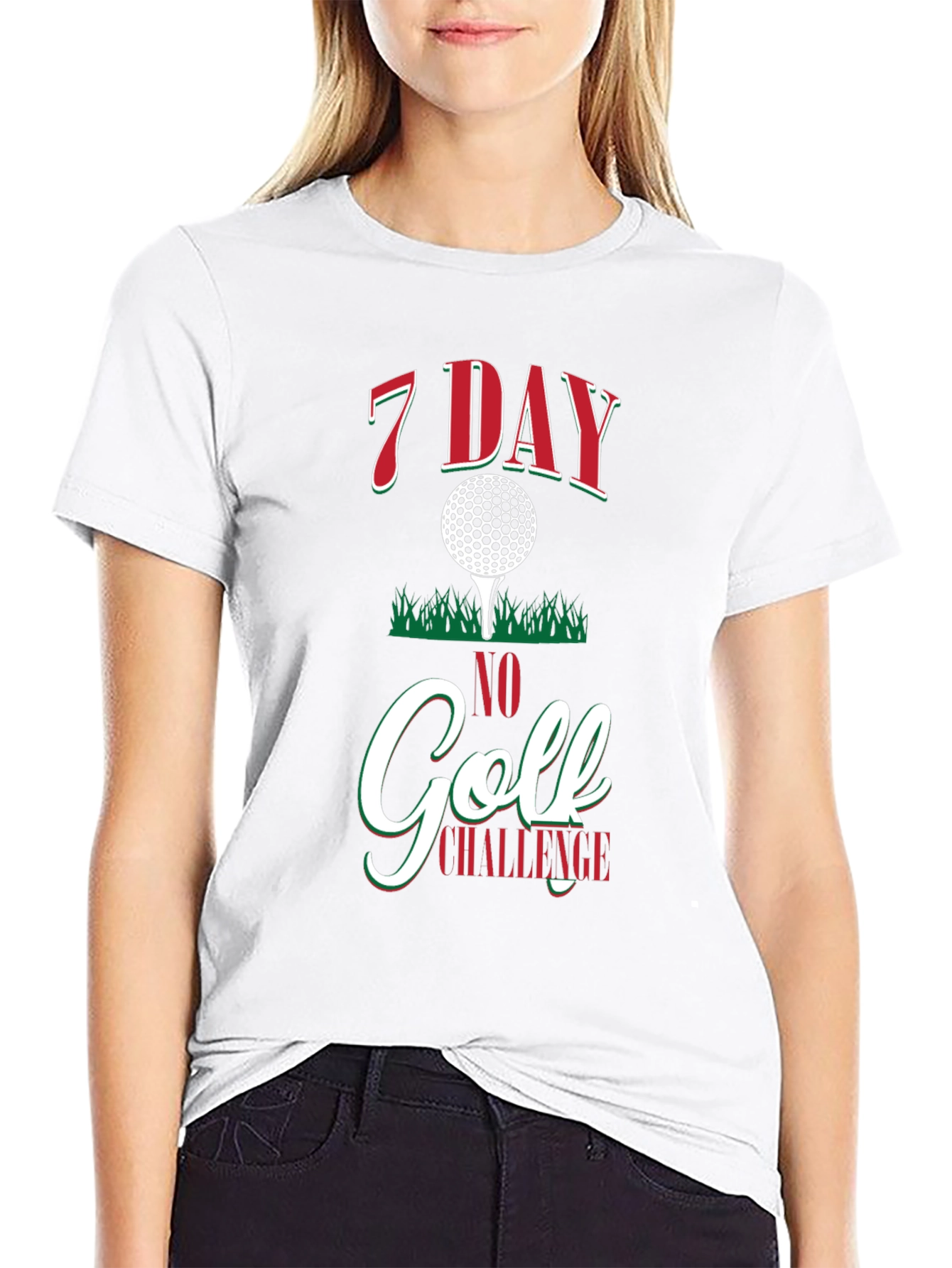 7 Day No Golf Challenge Graphic T-Shirt