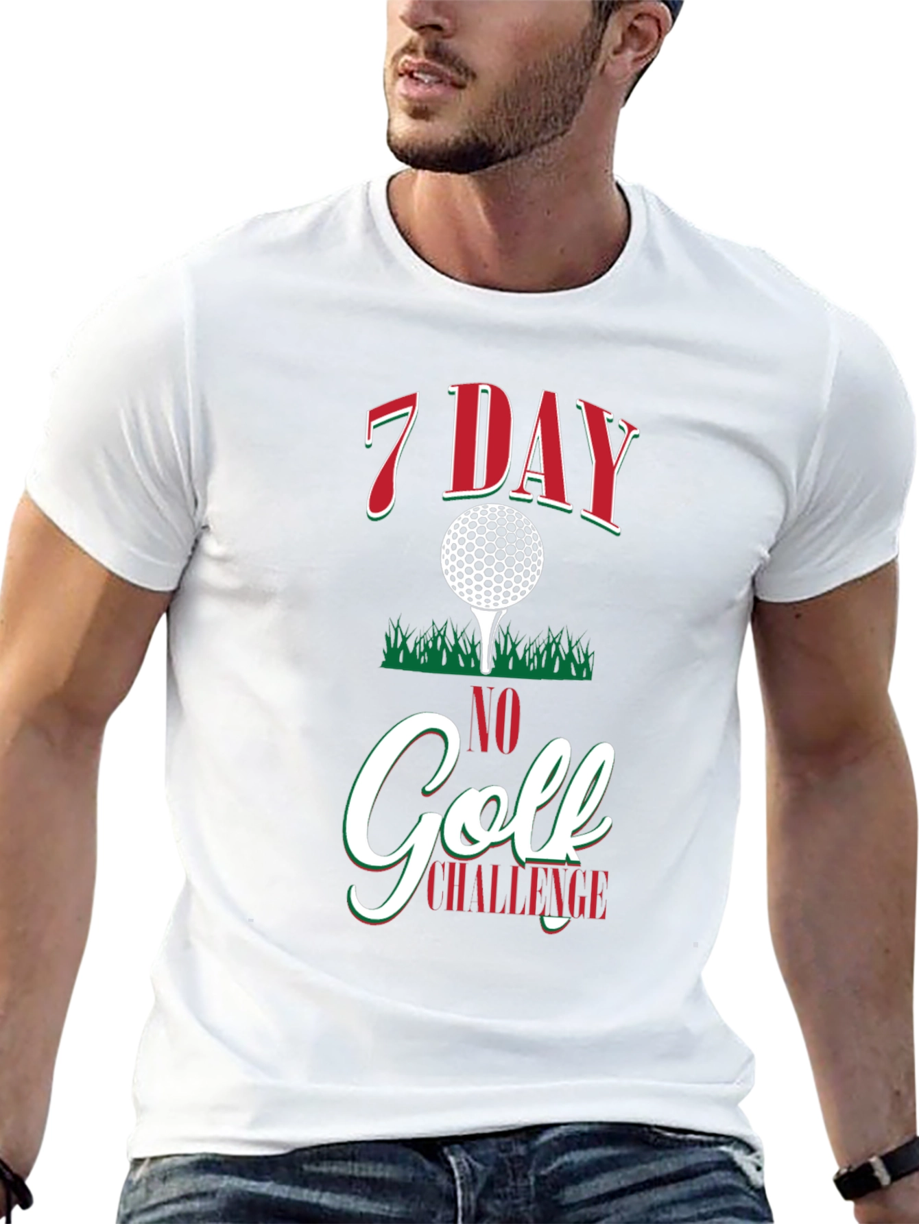 7 Day No Golf Challenge Graphic T-Shirt