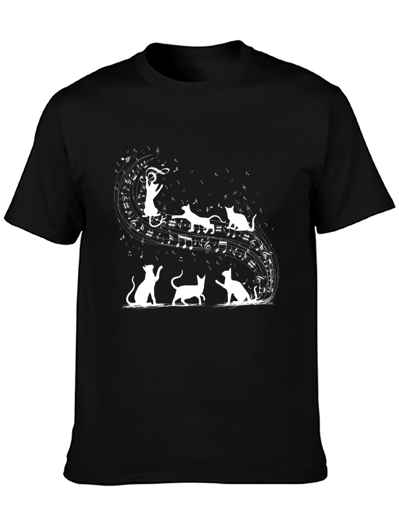Musical Cats T-Shirt - Quirky Music Lover Tee