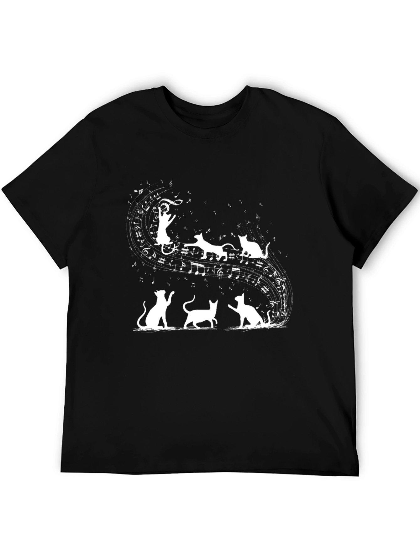 Musical Cats T-Shirt - Quirky Music Lover Tee