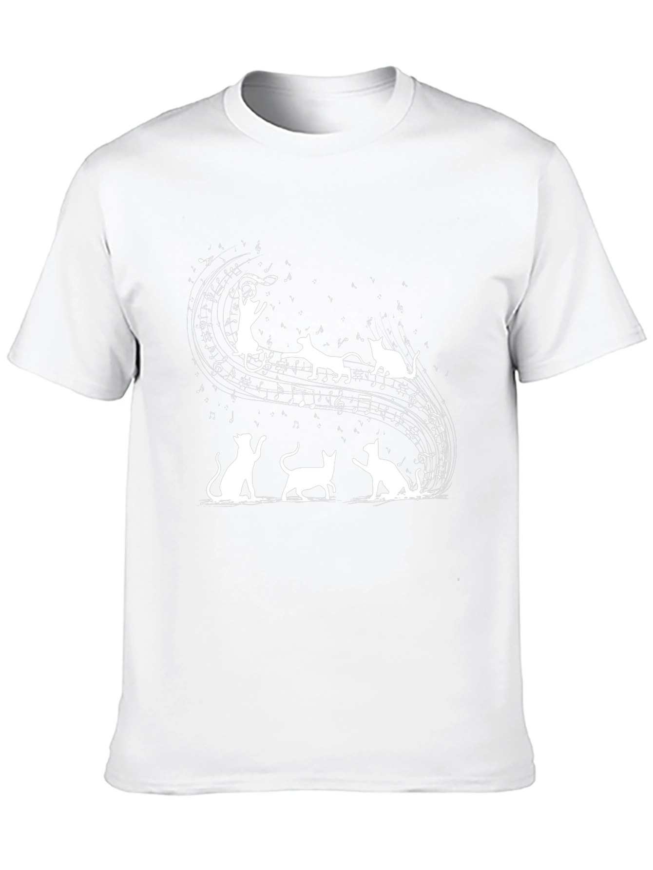 Musical Cats T-Shirt - Quirky Music Lover Tee