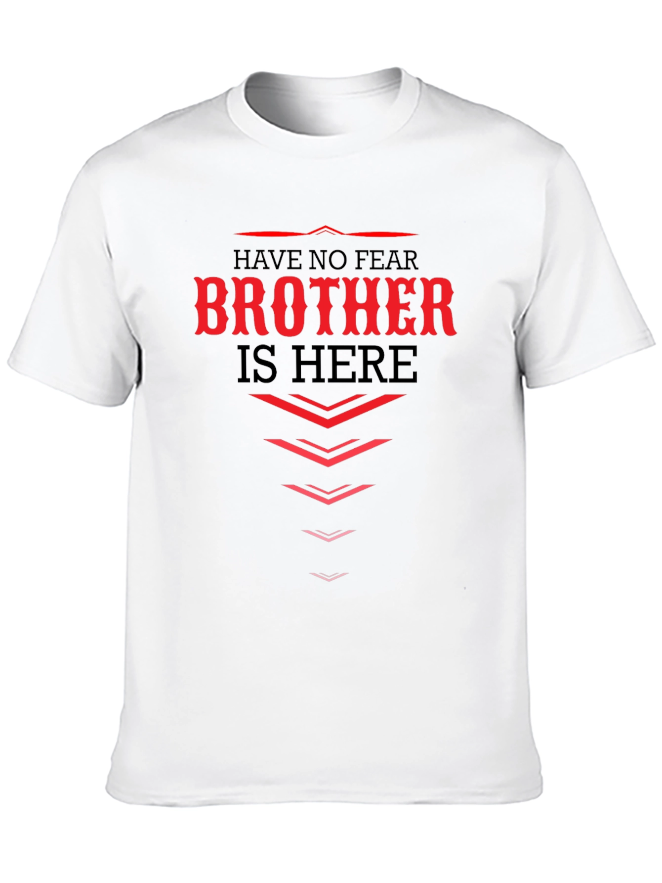 Brother is Here Graphic Tee - Black Cotton Blend