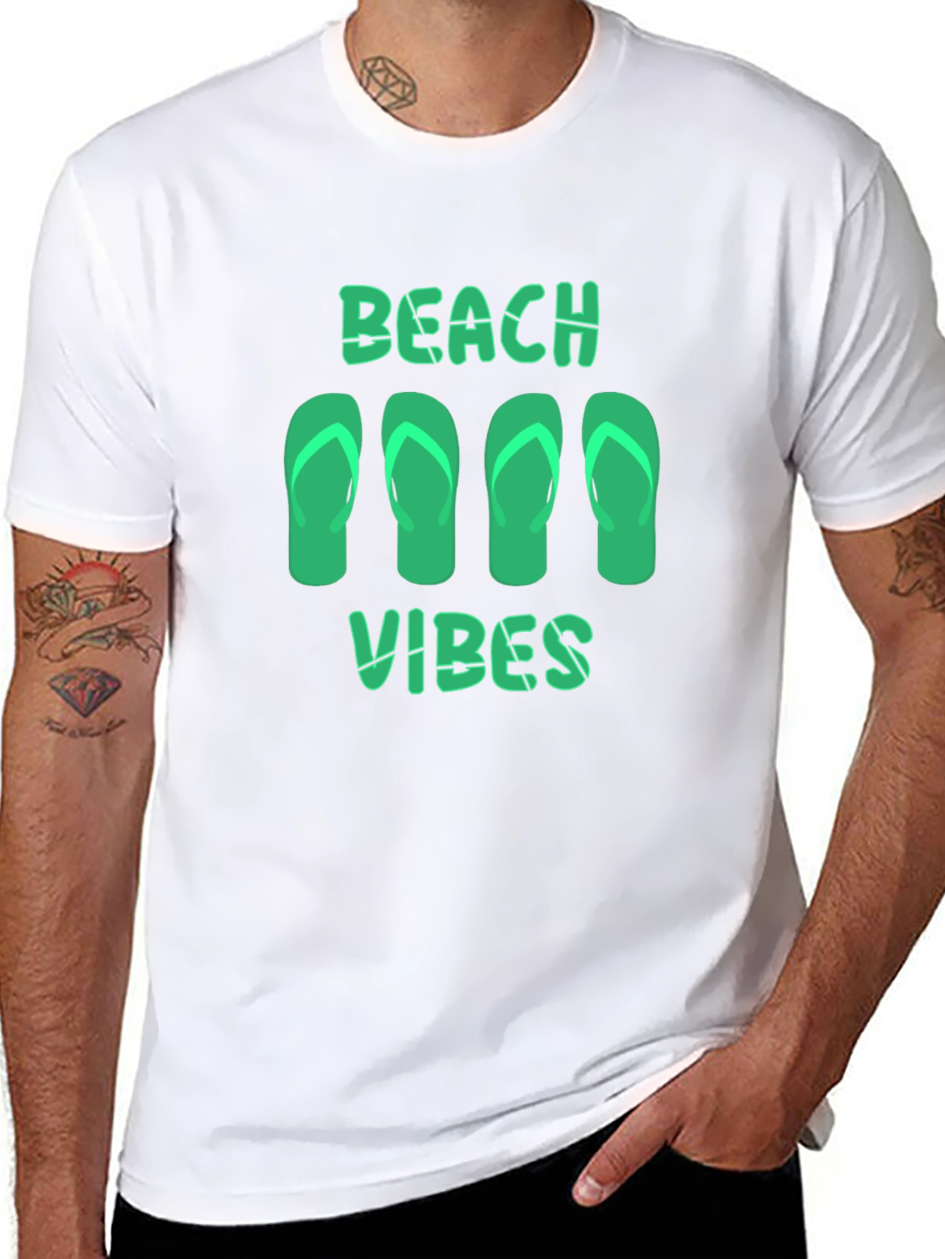 Beach Vibes Graphic Tee - Black