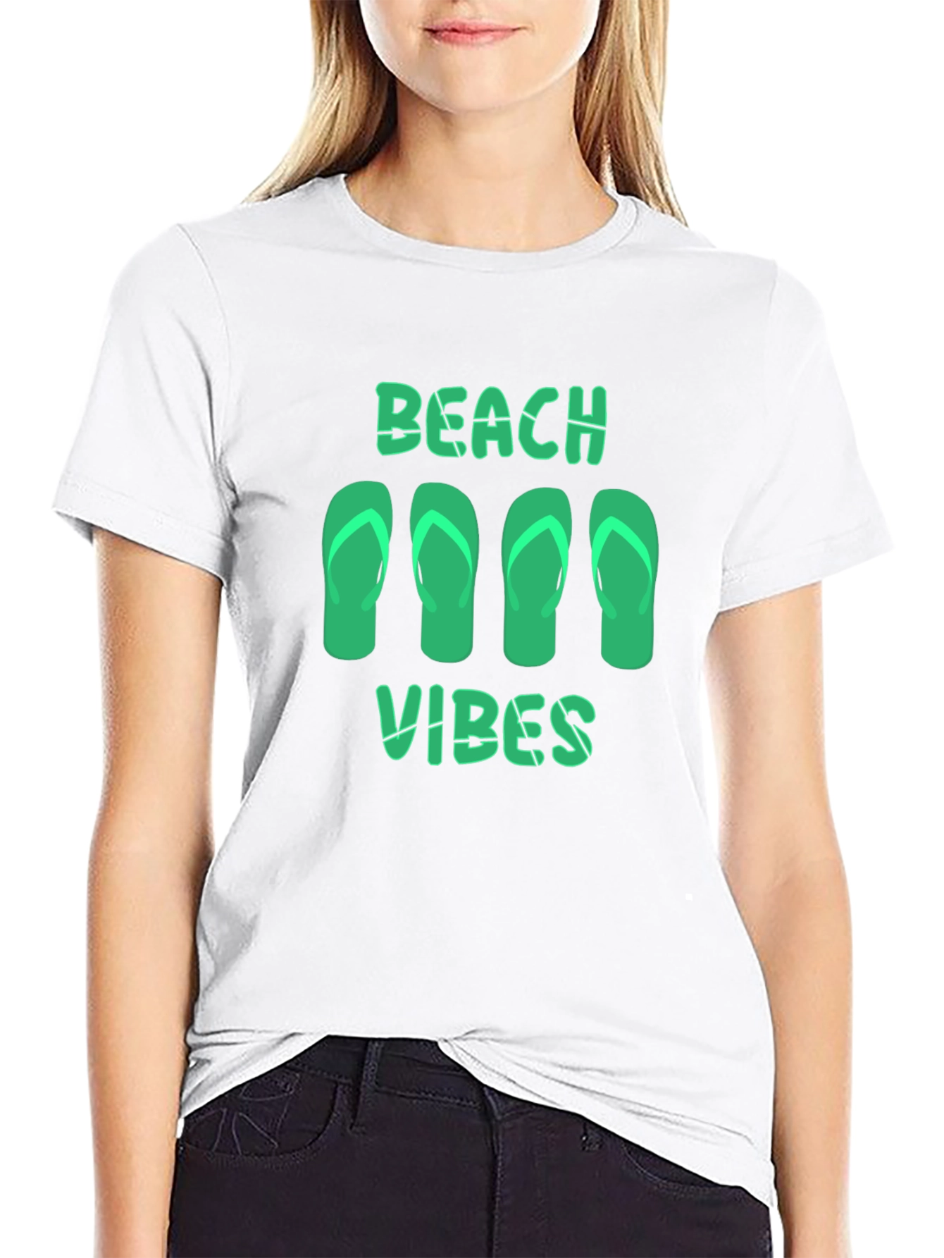 Beach Vibes Graphic Tee - Black
