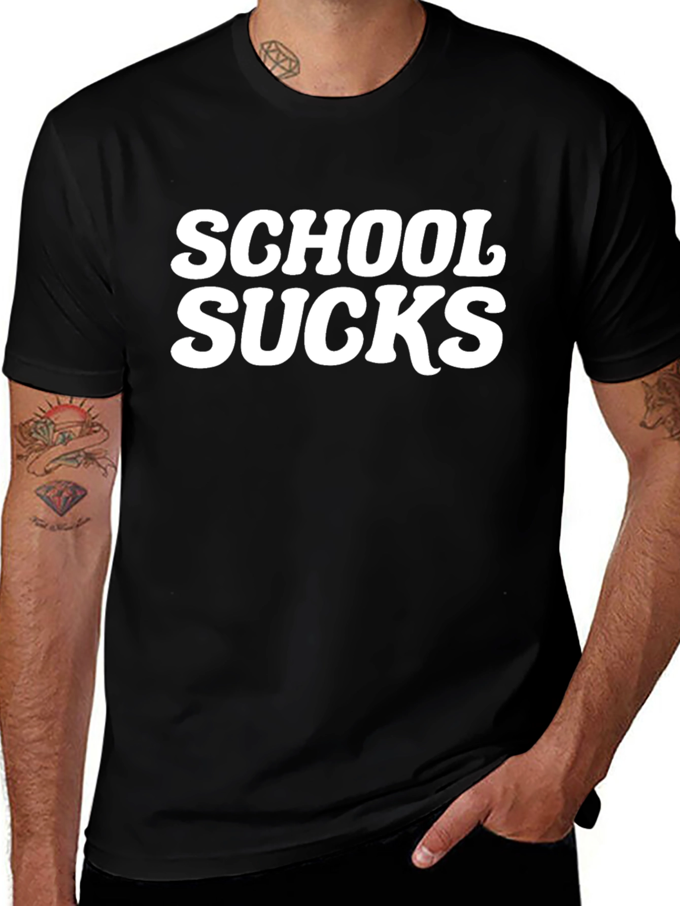 School Sucks Graphic Tee - Black