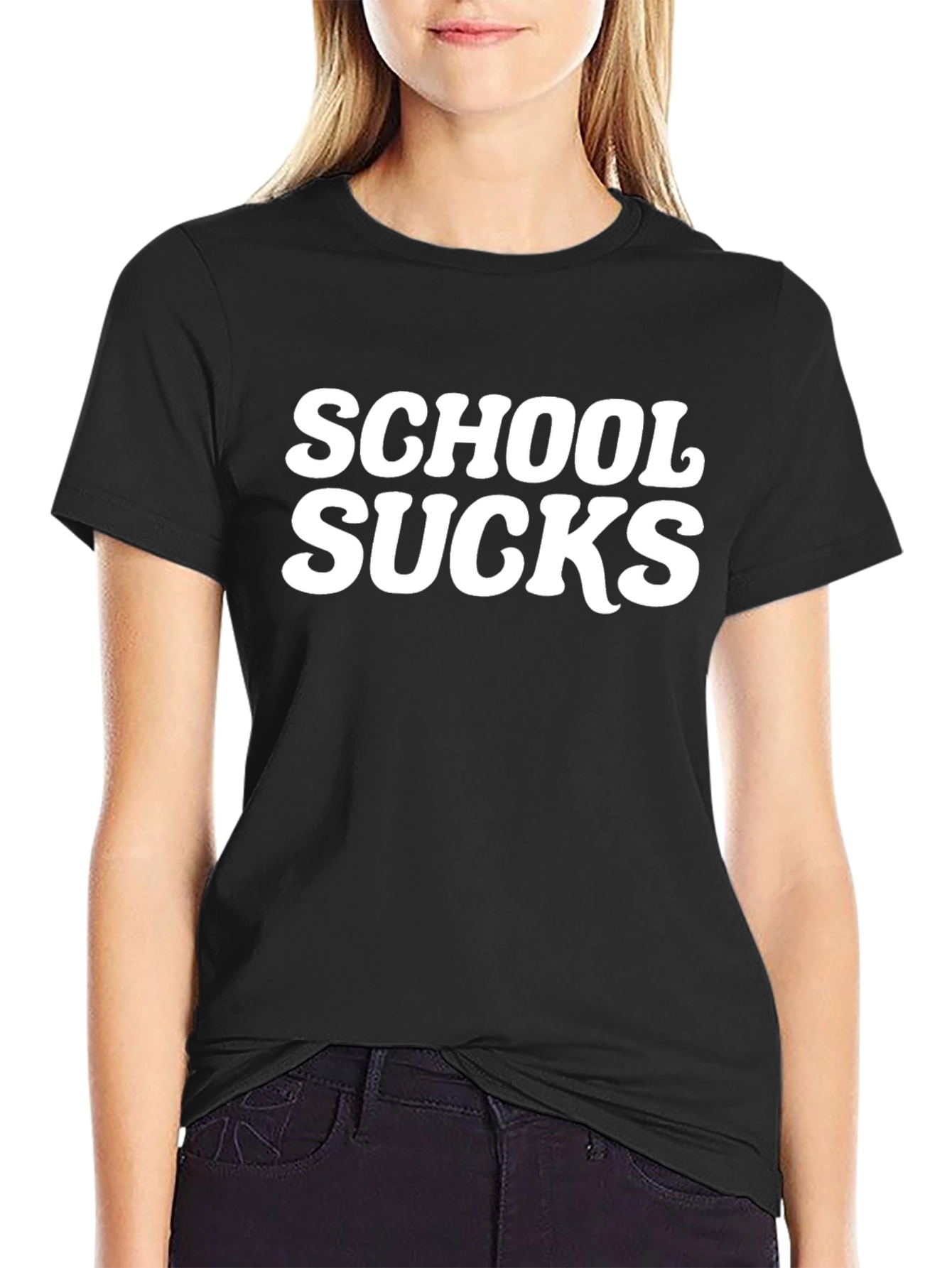 School Sucks Graphic Tee - Black