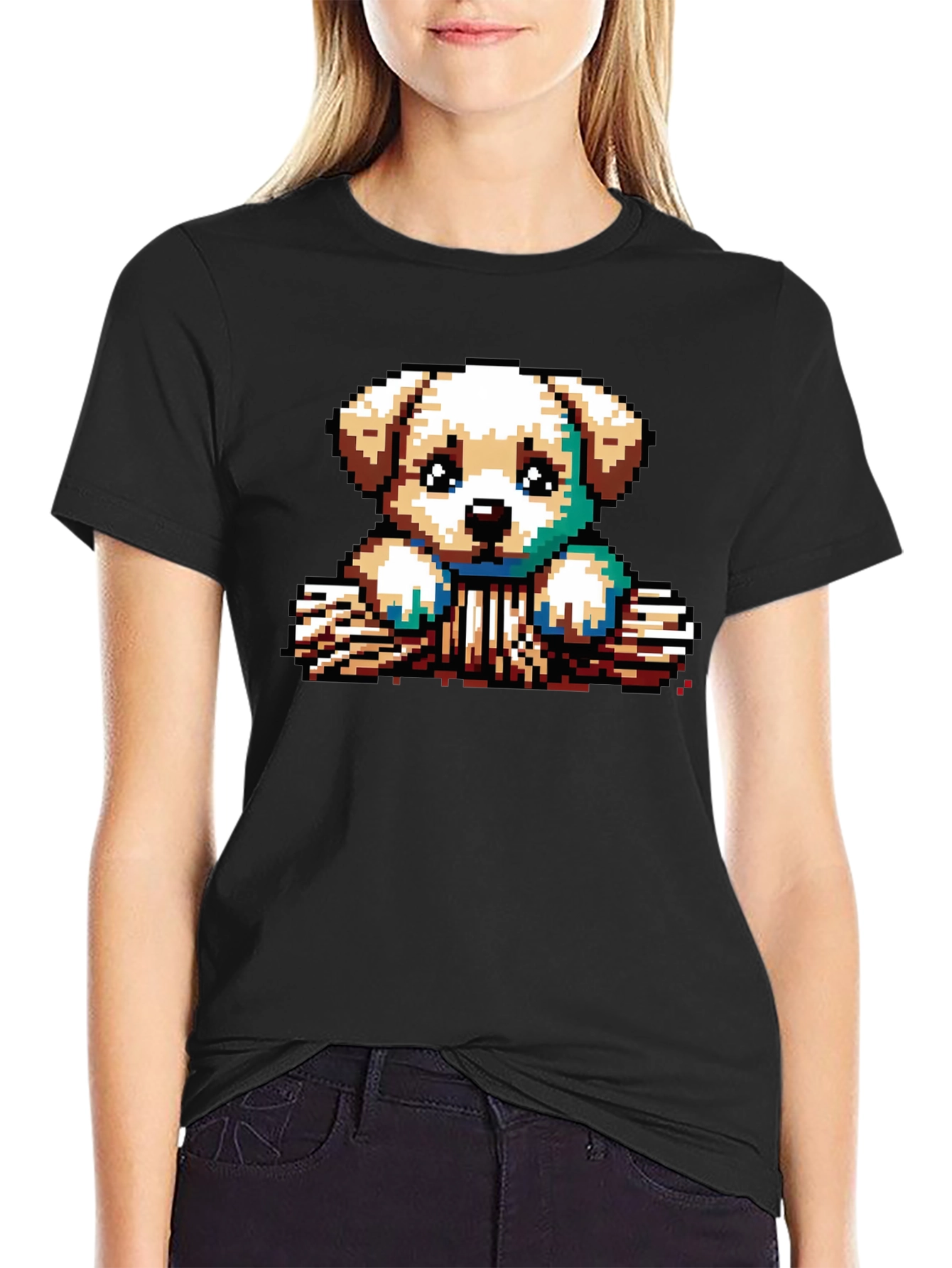 Pixel Puppy T-Shirt - Cute 8-Bit Dog Tee