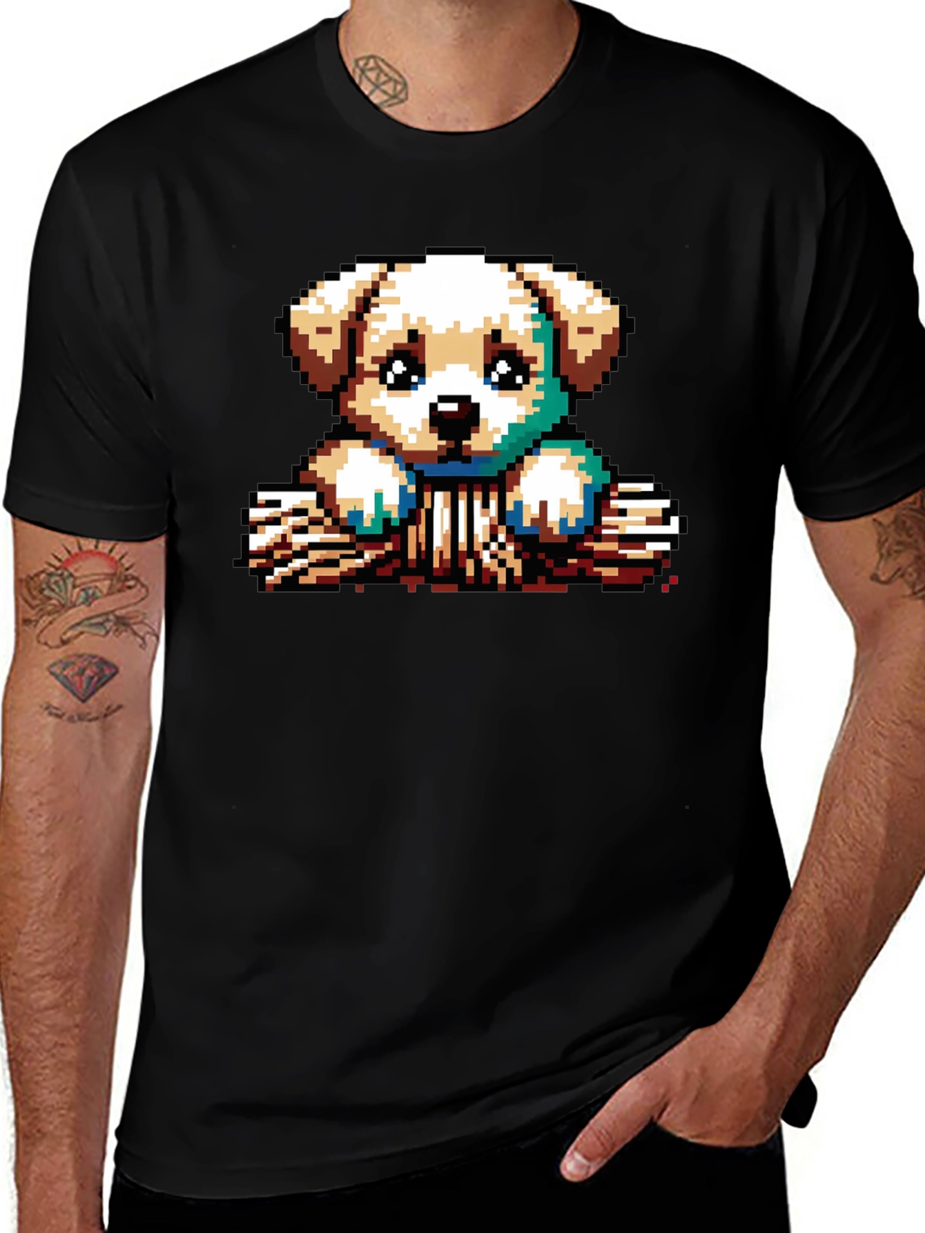 Pixel Puppy T-Shirt - Cute 8-Bit Dog Tee