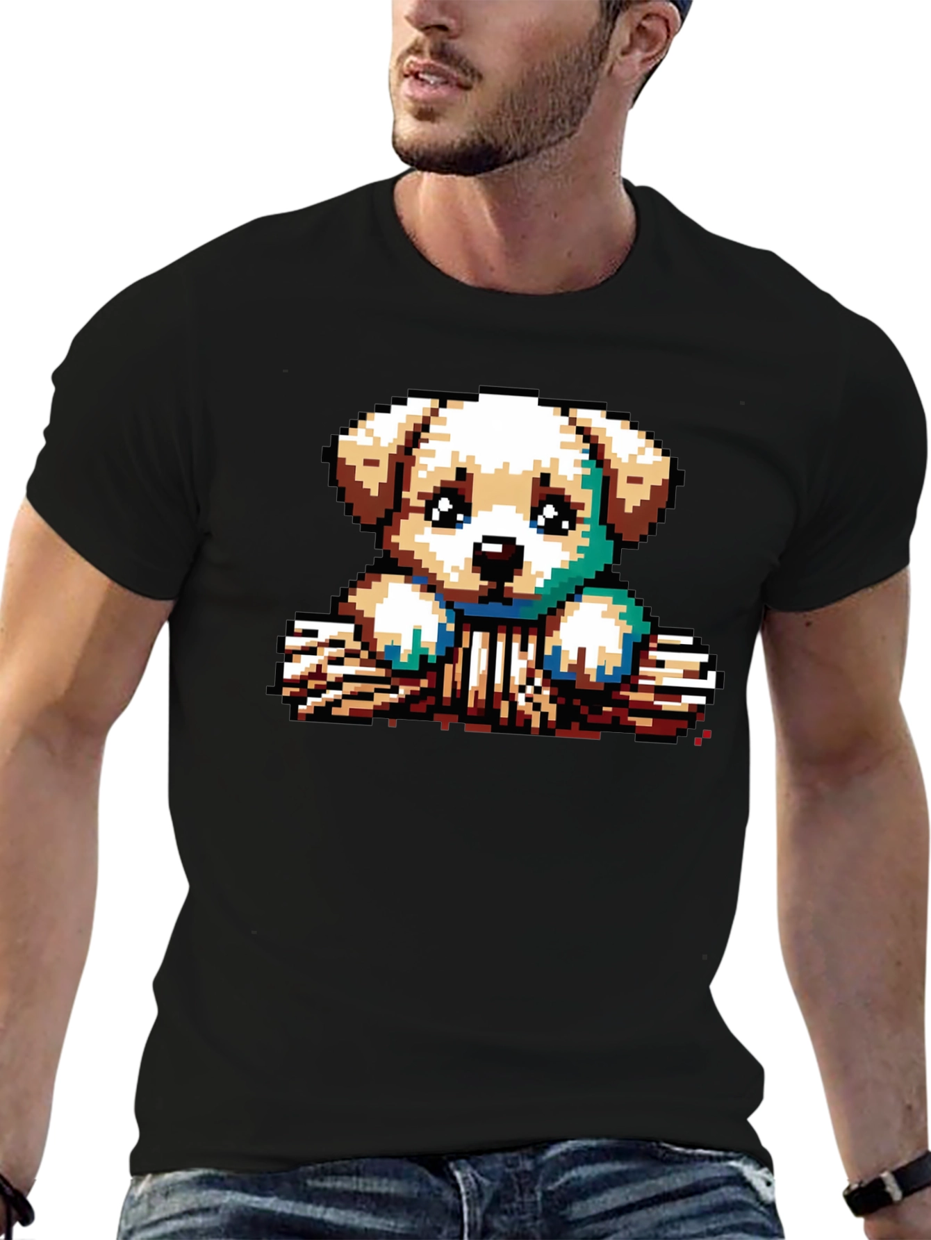 Pixel Puppy T-Shirt - Cute 8-Bit Dog Tee