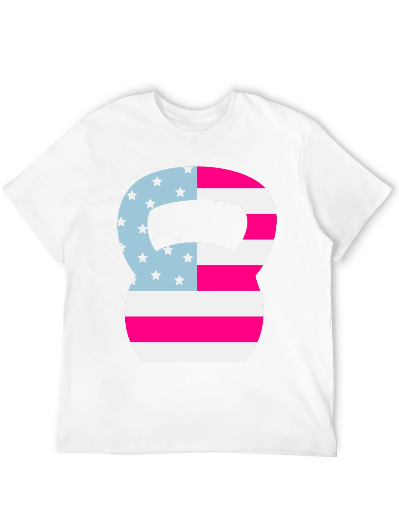 Patriotic Kettlebell T-Shirt - American Flag Design
