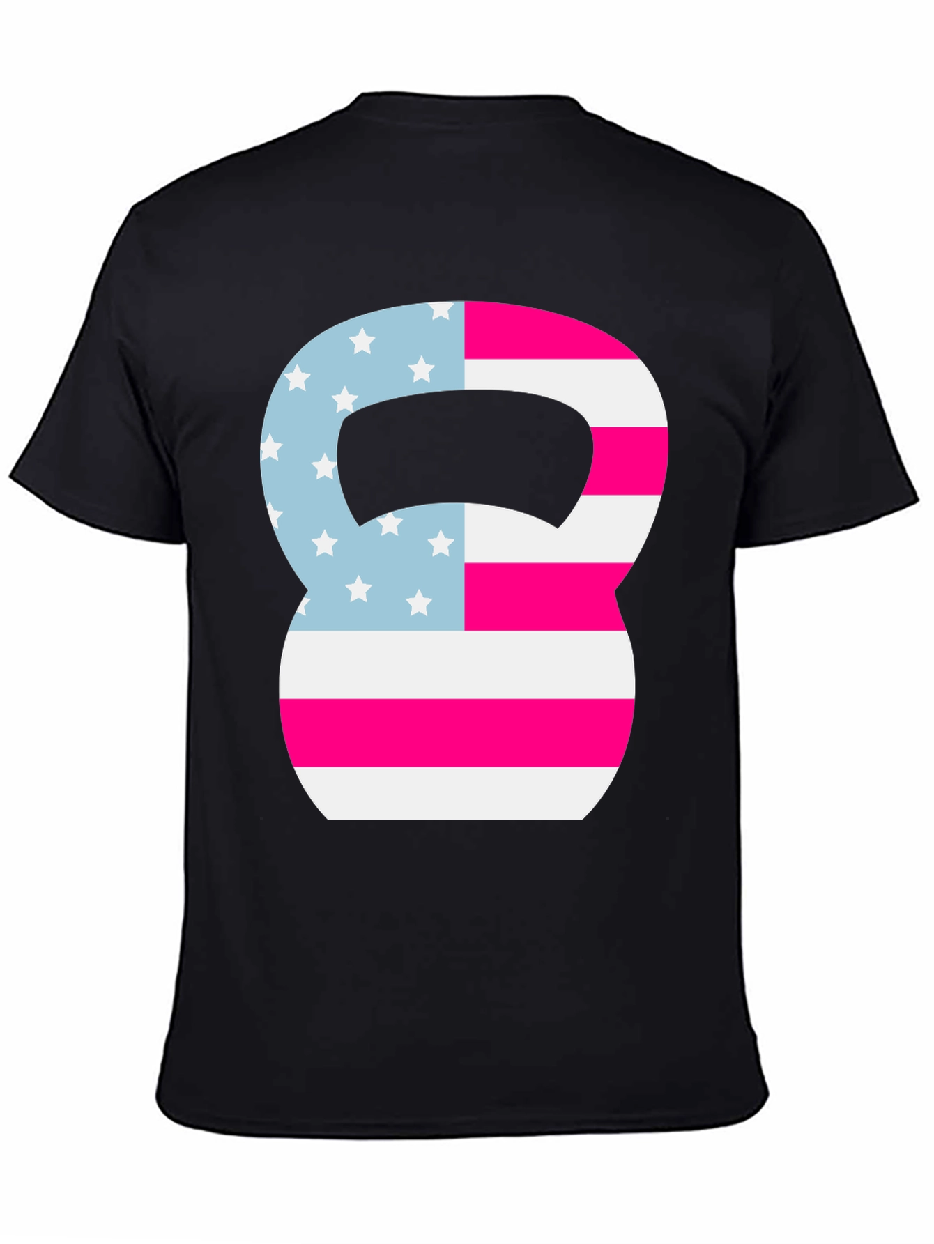 Patriotic Kettlebell T-Shirt - American Flag Design