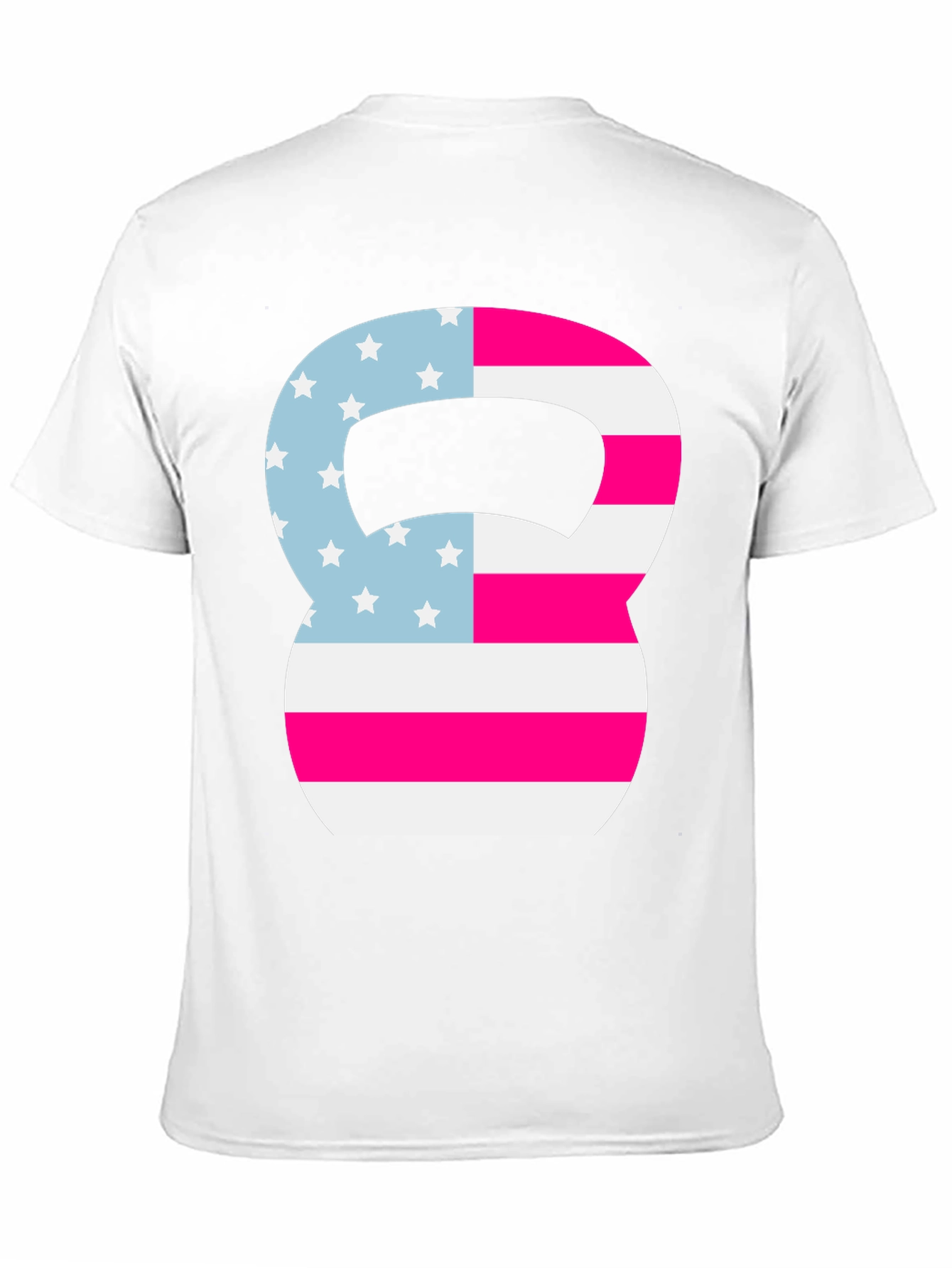 Patriotic Kettlebell T-Shirt - American Flag Design