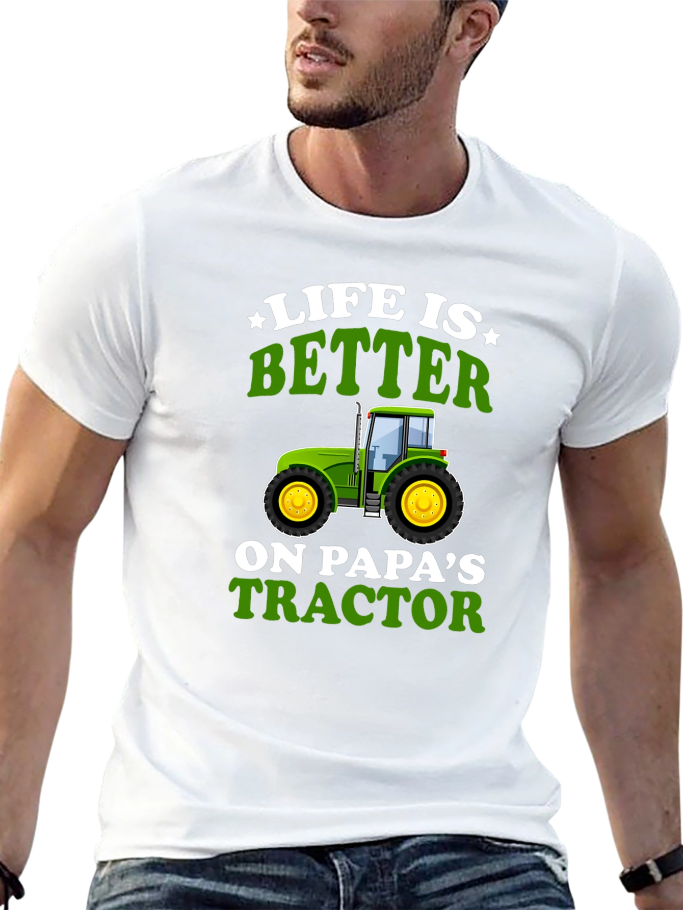 Life is Better on Papas Tractor Graphic T-Shirt
