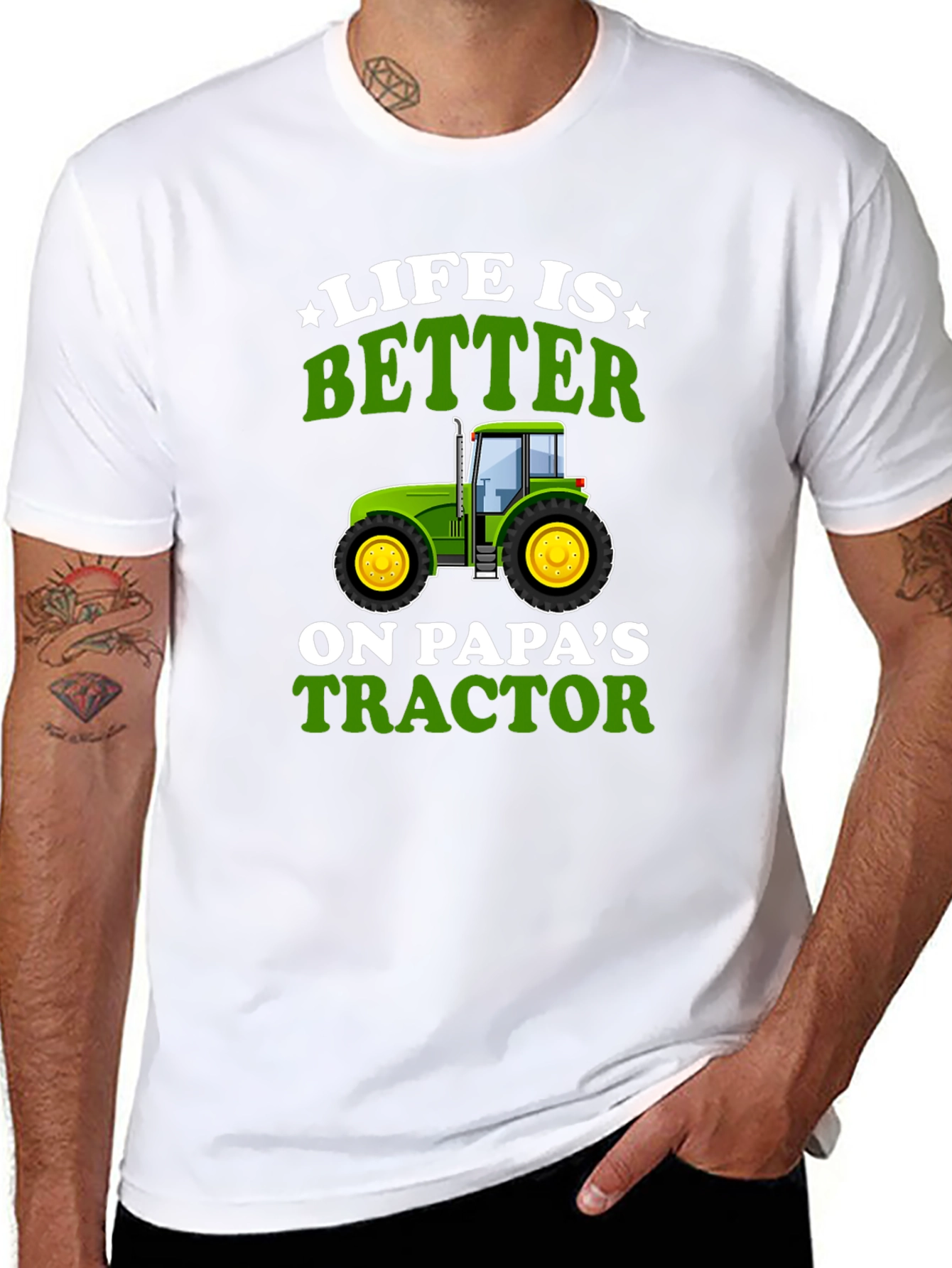 Life is Better on Papas Tractor Graphic T-Shirt
