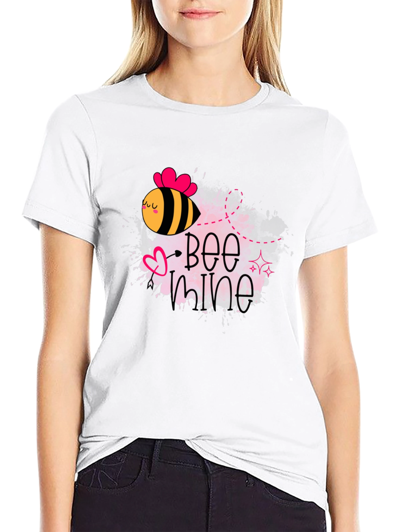 Bee Mine Valentines Day Graphic T-Shirt