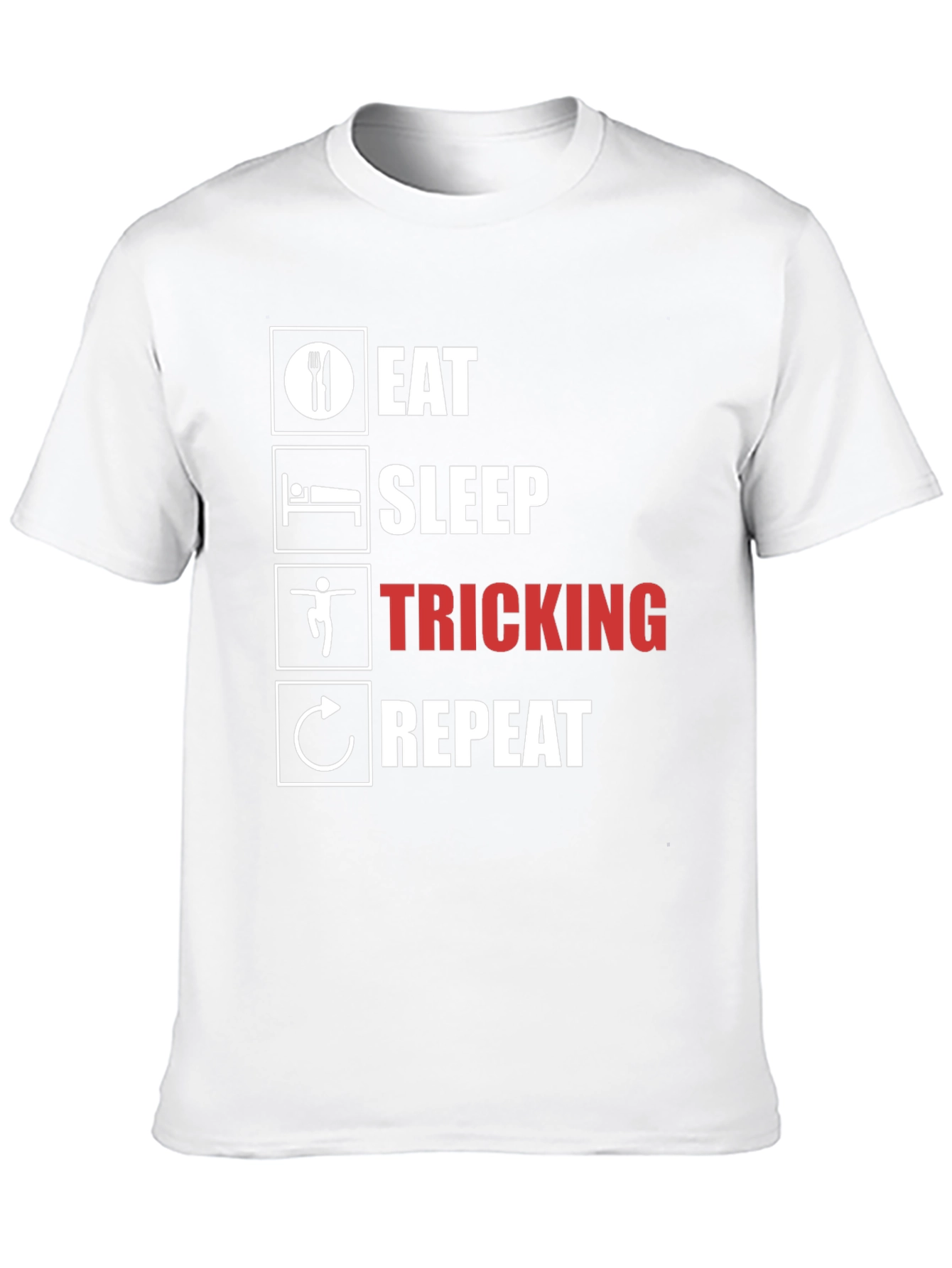 Eat Sleep Tricking Repeat Black T-Shirt