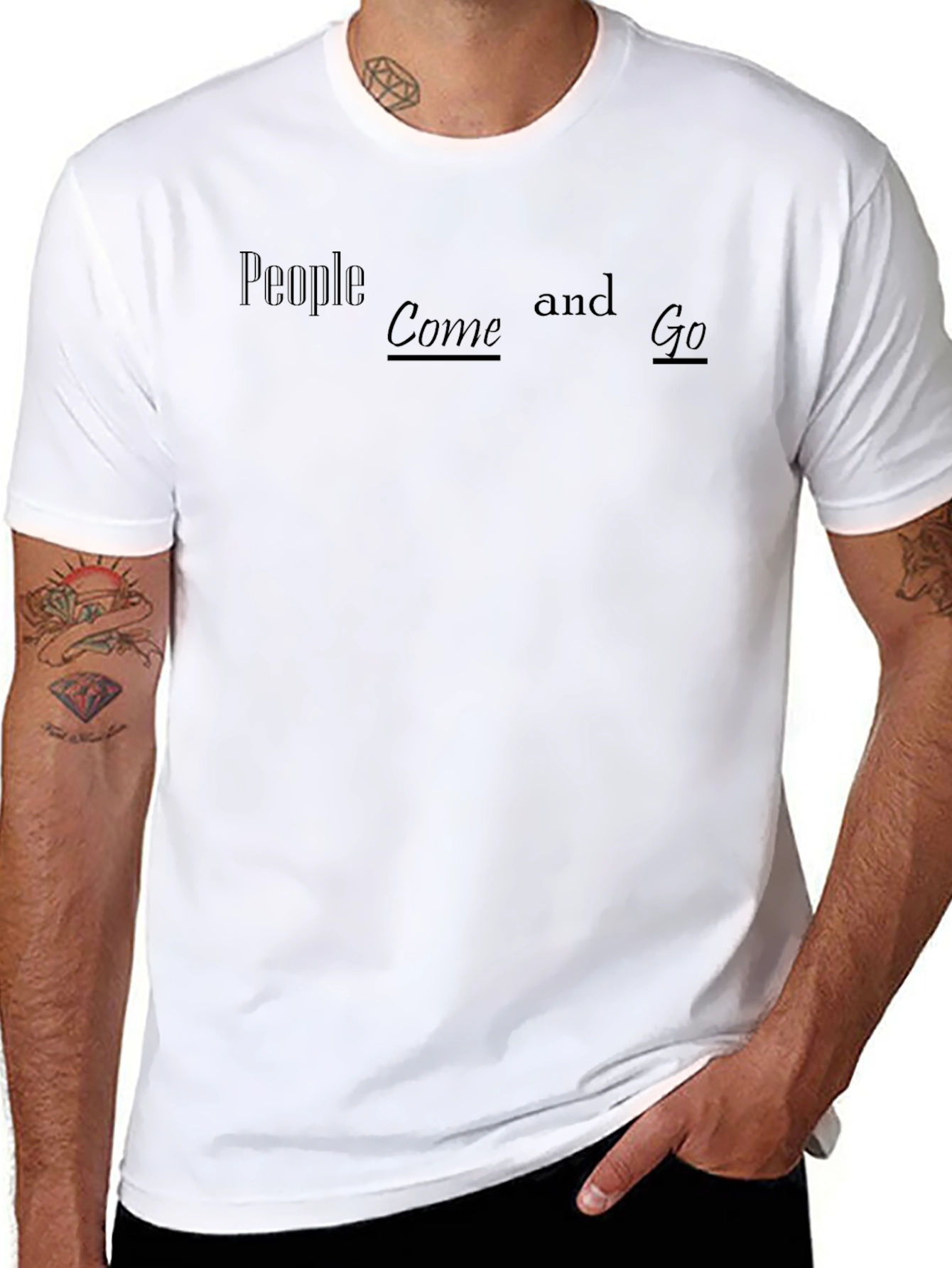 People Come and Go Black T-Shirt
