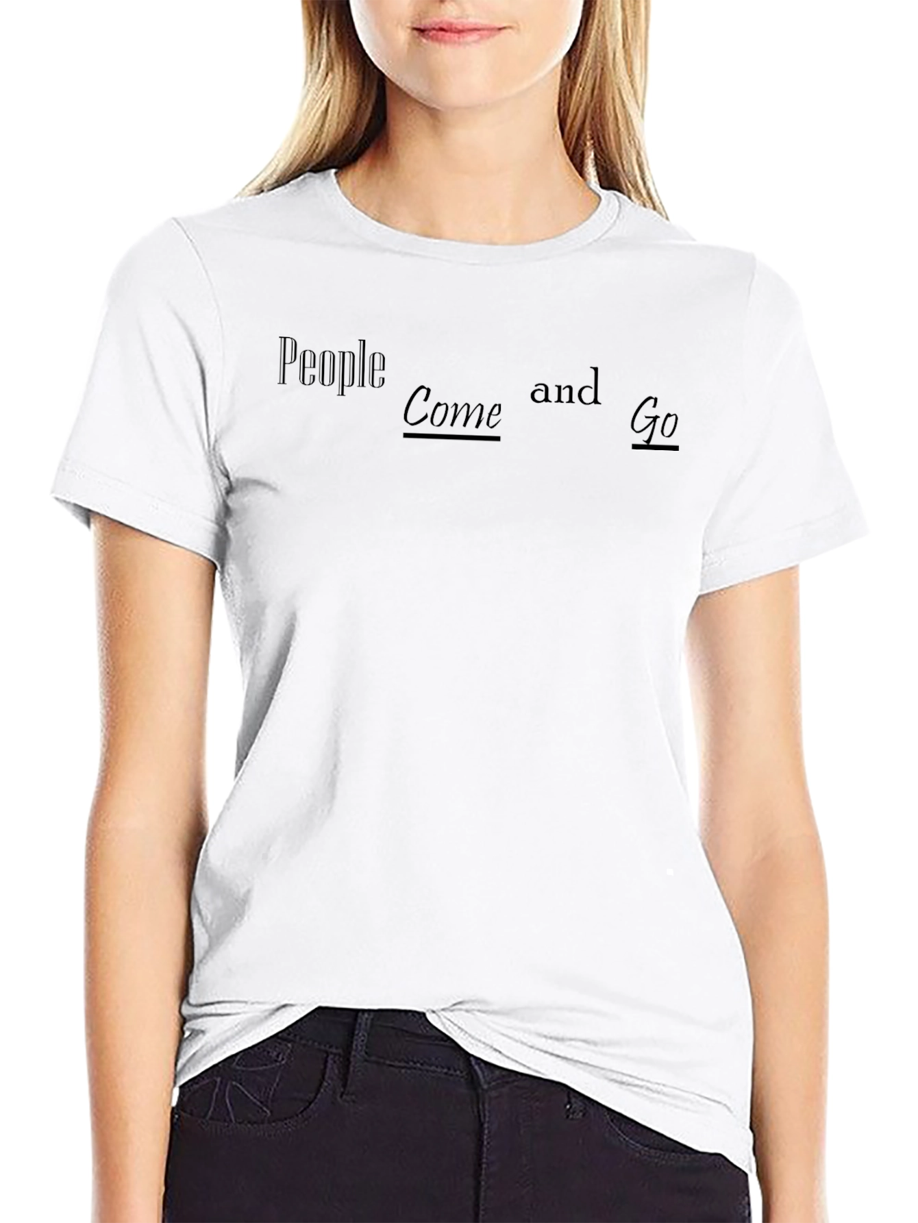 People Come and Go Black T-Shirt
