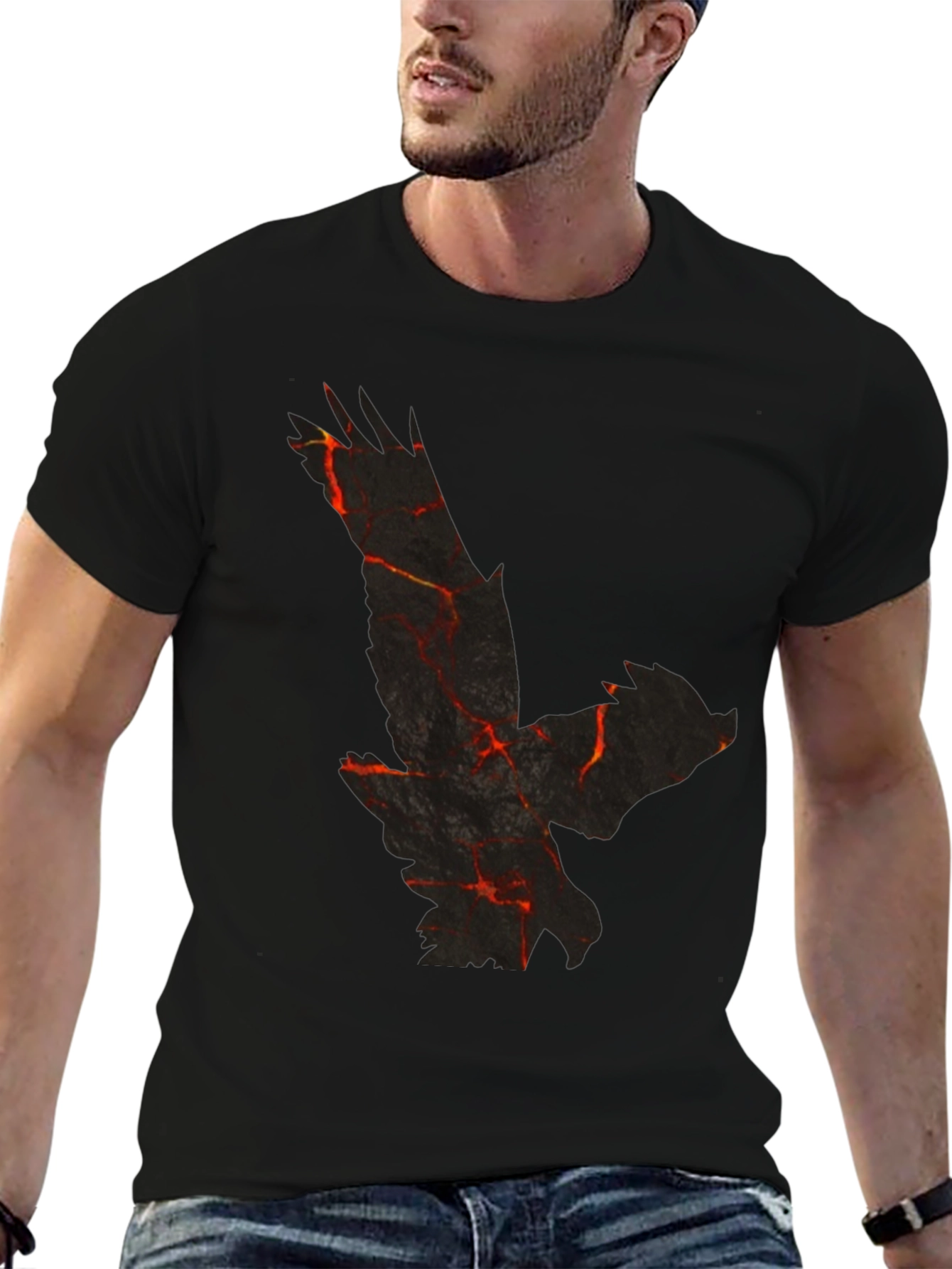Lava Eagle Graphic Black T-Shirt