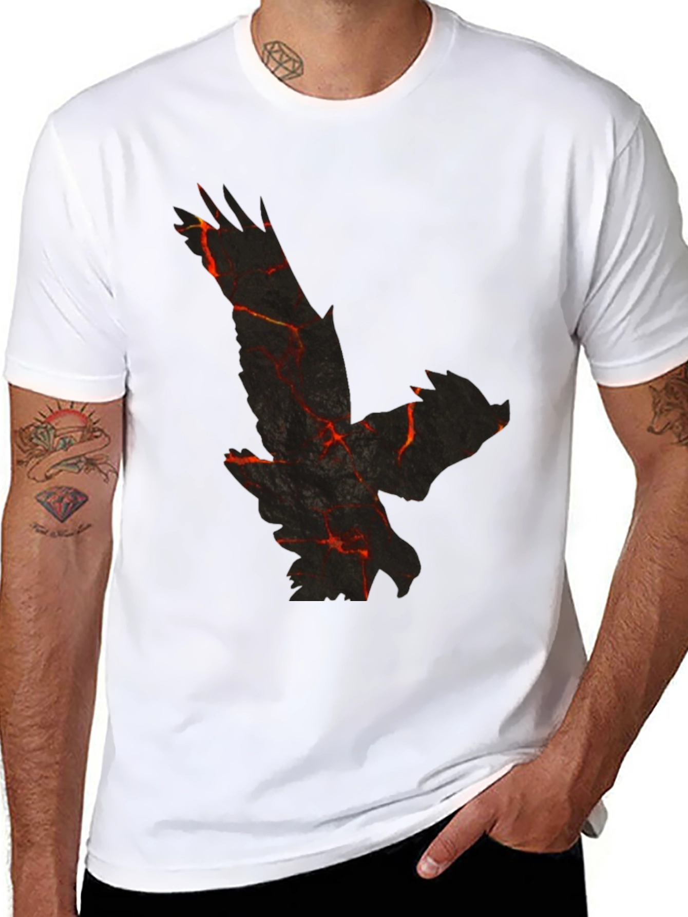Lava Eagle Graphic Black T-Shirt