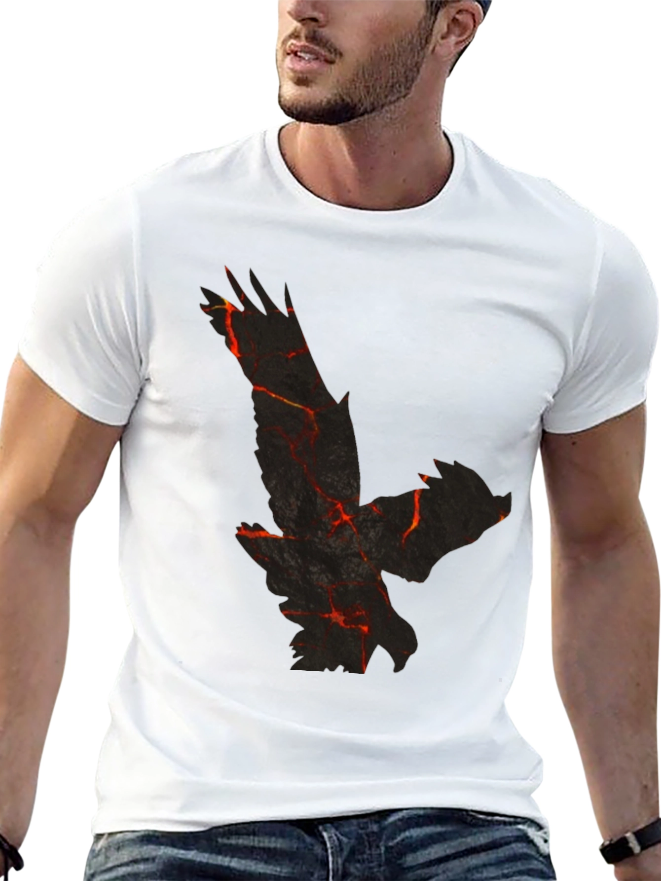 Lava Eagle Graphic Black T-Shirt