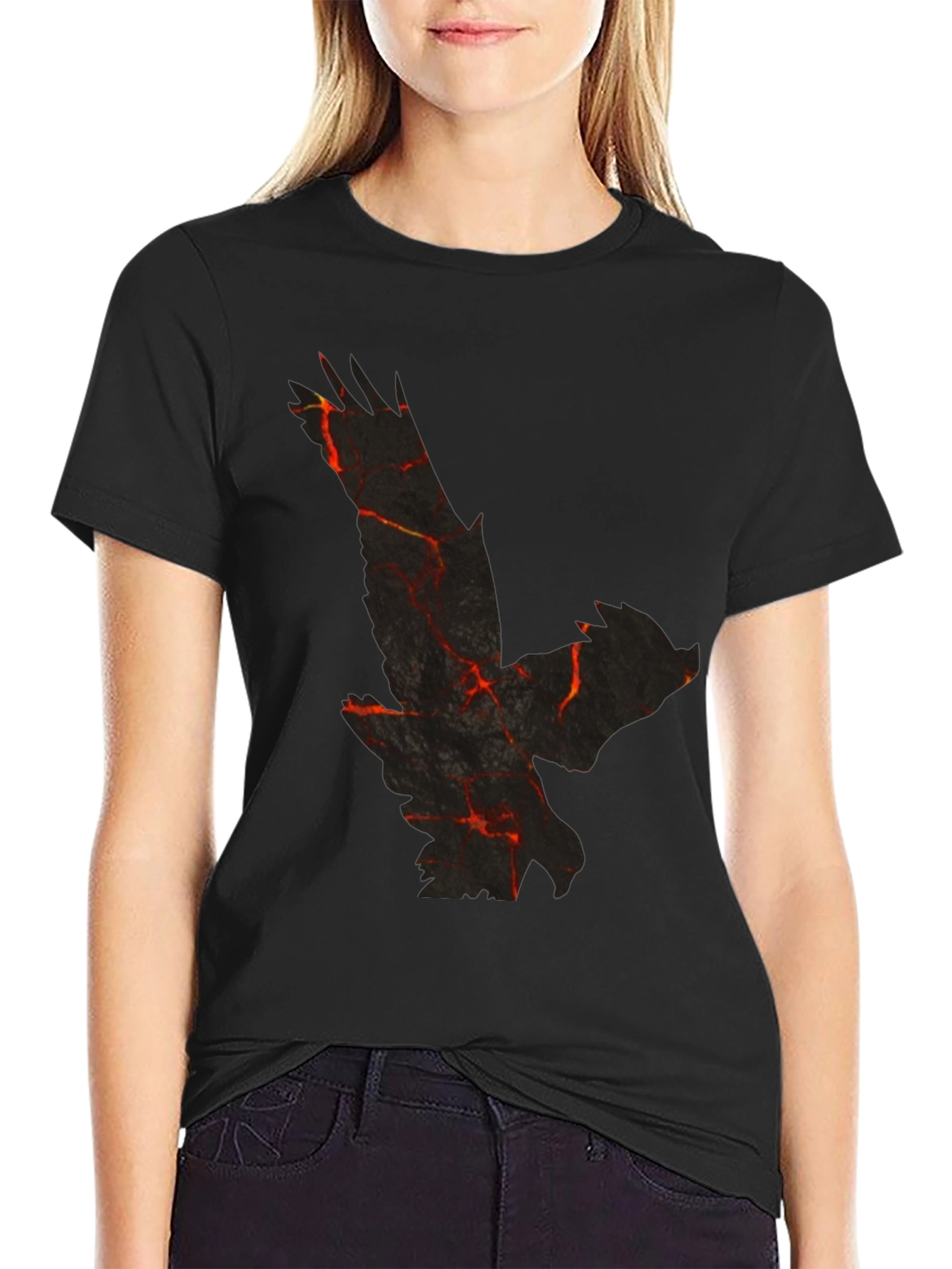 Lava Eagle Graphic Black T-Shirt