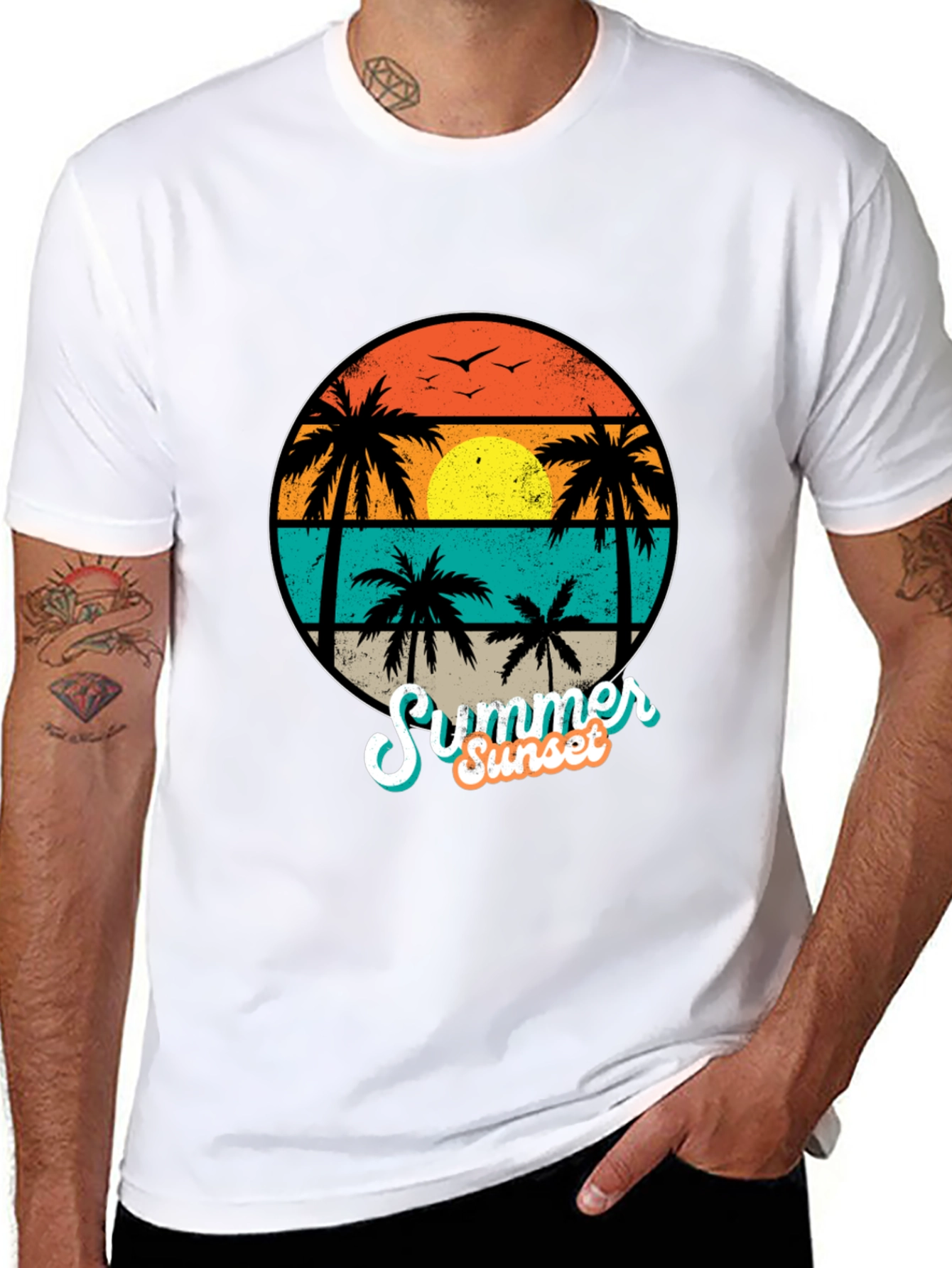 Retro Summer Sunset T-Shirt