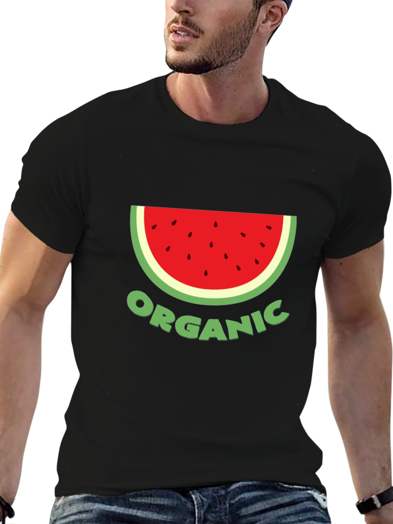 Organic Watermelon Graphic Tee - Unisex Cotton T-Shirt