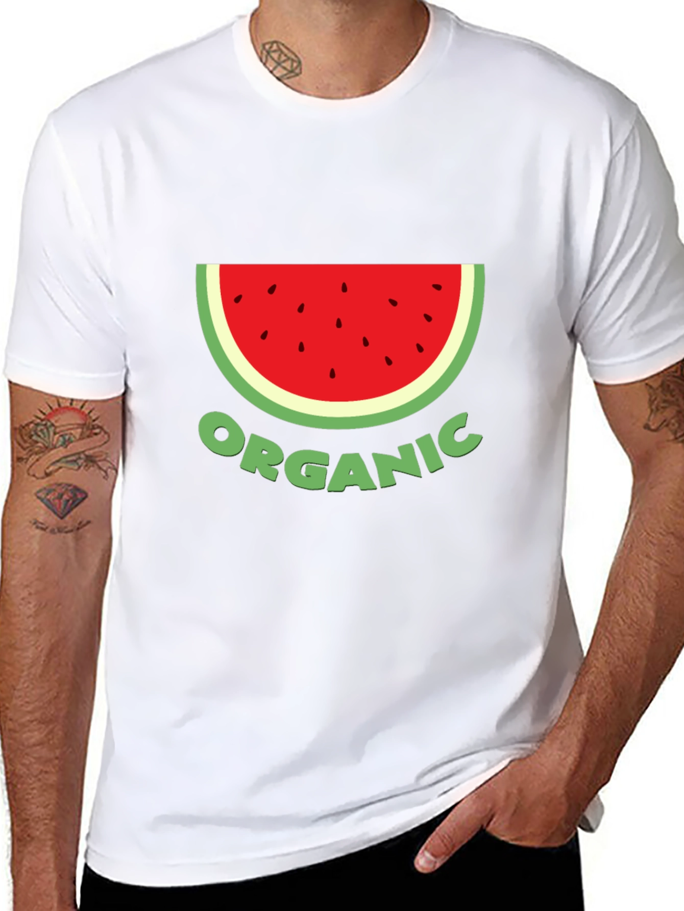 Organic Watermelon Graphic Tee - Unisex Cotton T-Shirt