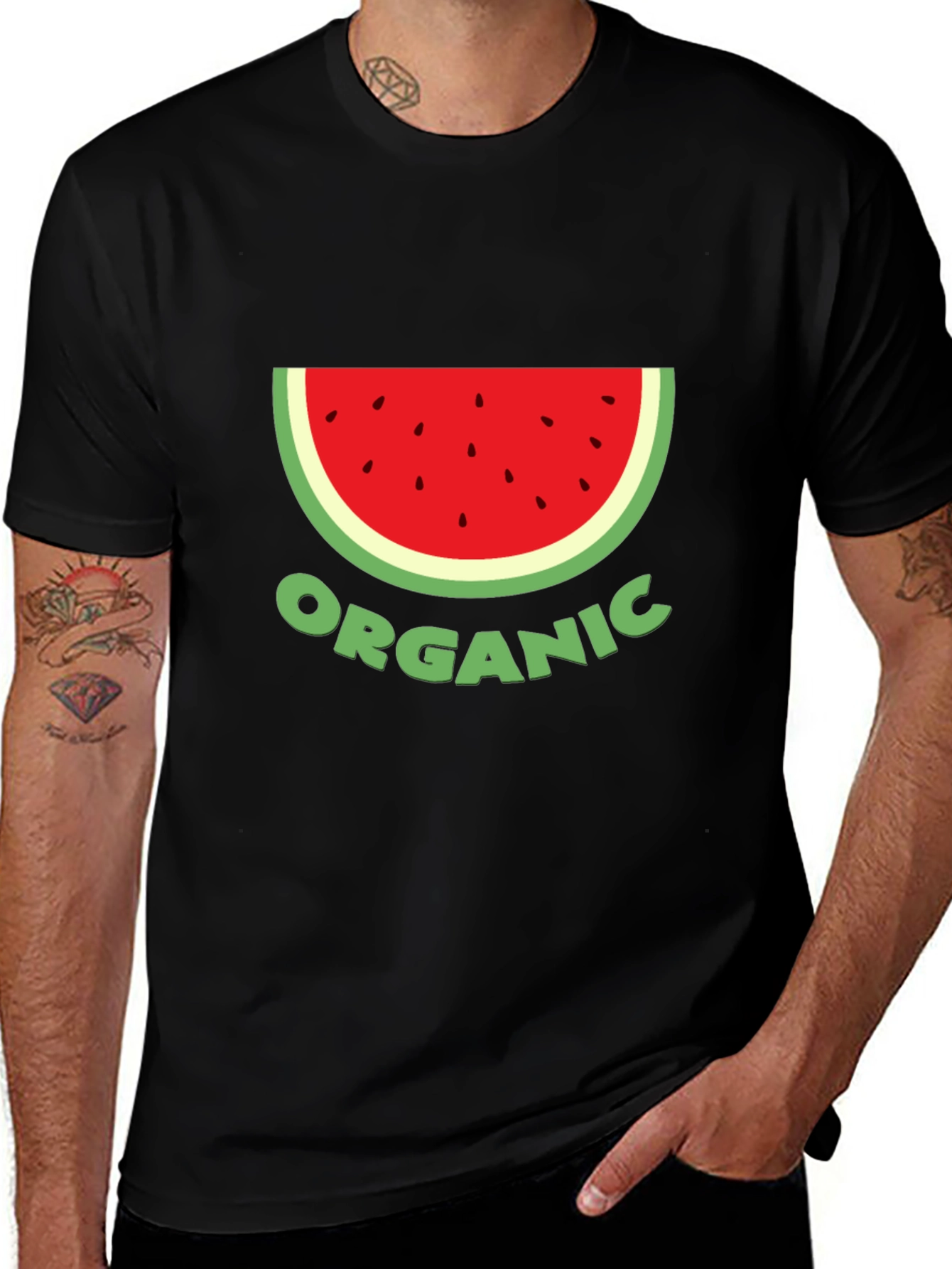 Organic Watermelon Graphic Tee - Unisex Cotton T-Shirt