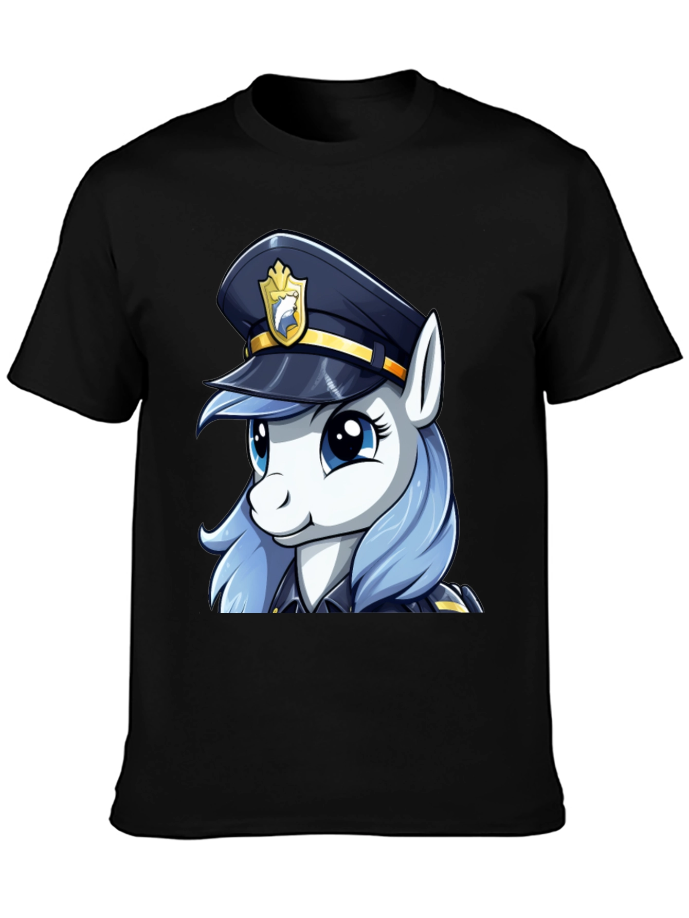 My Little Pony Cop T-Shirt - Black Cotton Tee