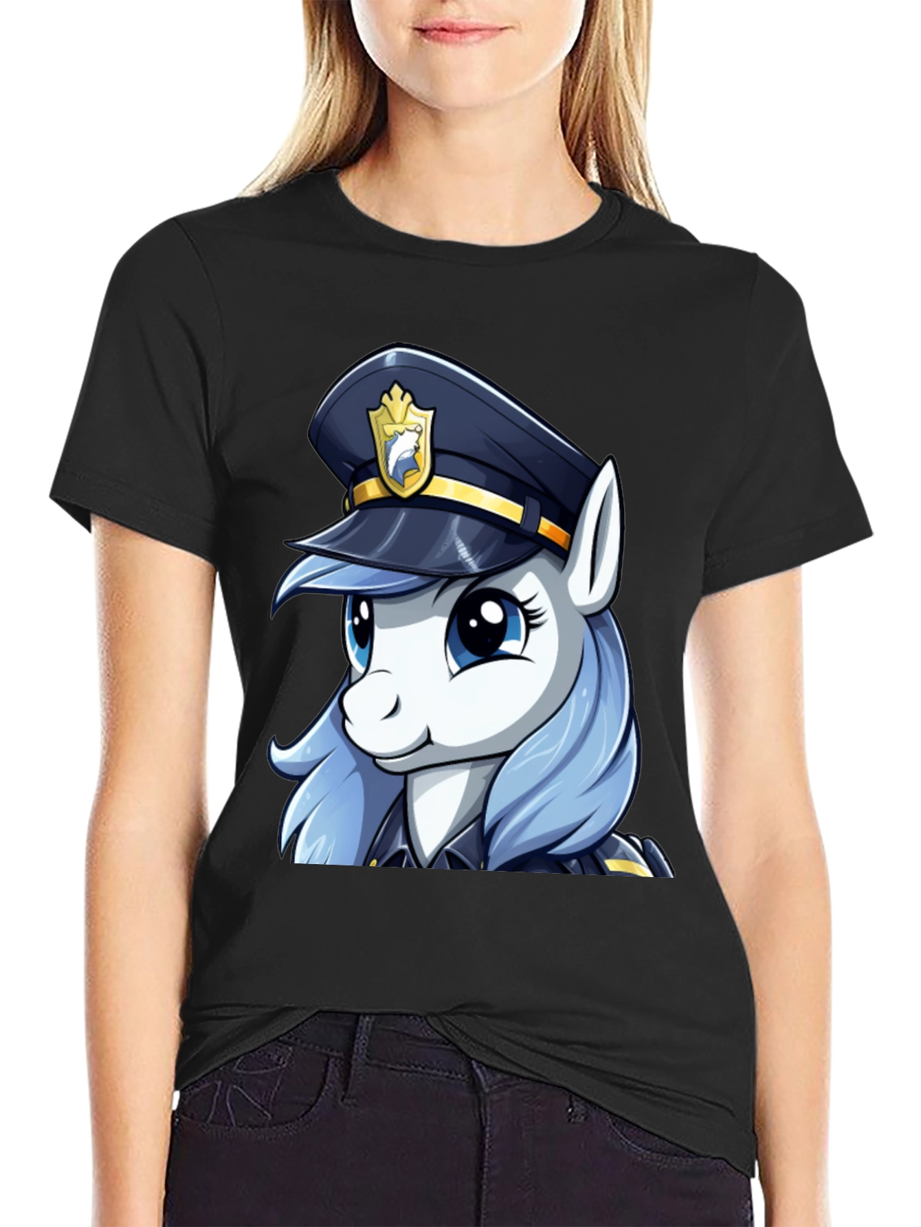 My Little Pony Cop T-Shirt - Black Cotton Tee