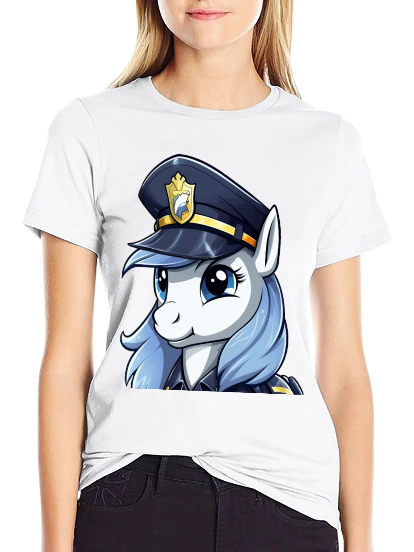 My Little Pony Cop T-Shirt - Black Cotton Tee